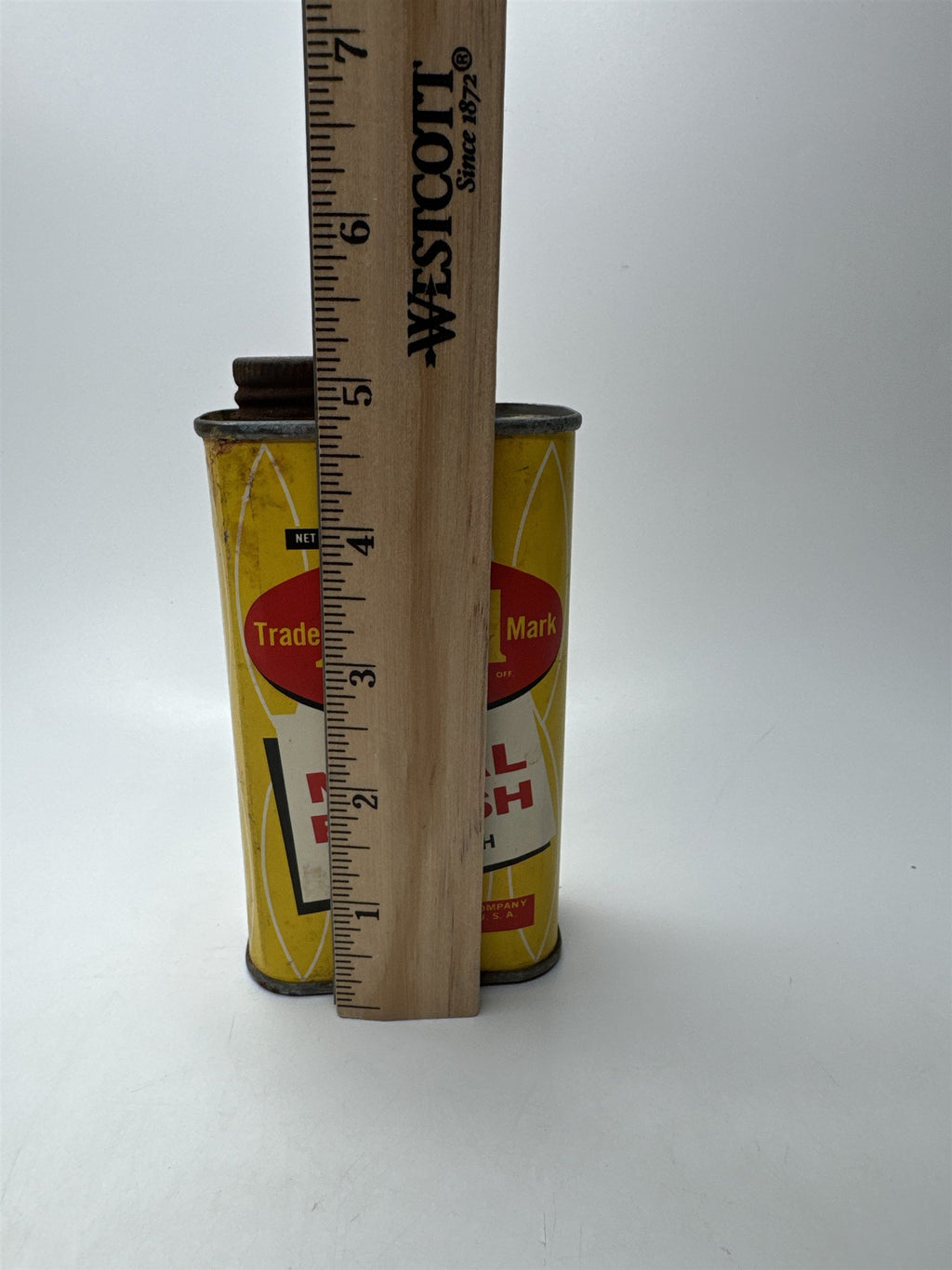 Vintage A-1 Mark Metal Polish Tin J L Prescott Co Advertising 1/2 Full