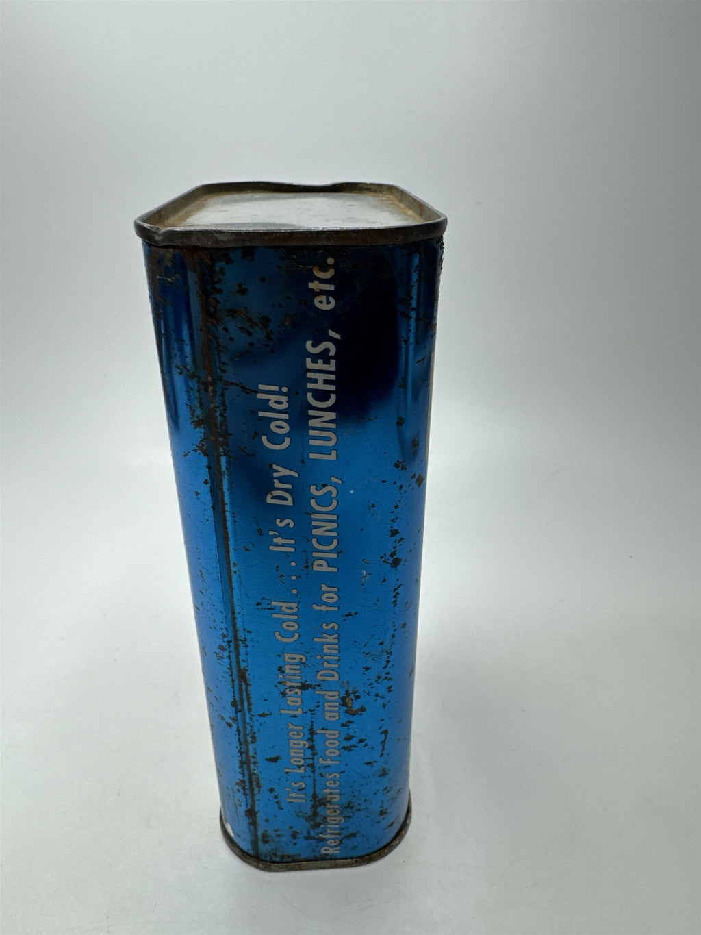 Vintage Wizard Dri-Cube Ice In Can Full Cooling Advertising Tin