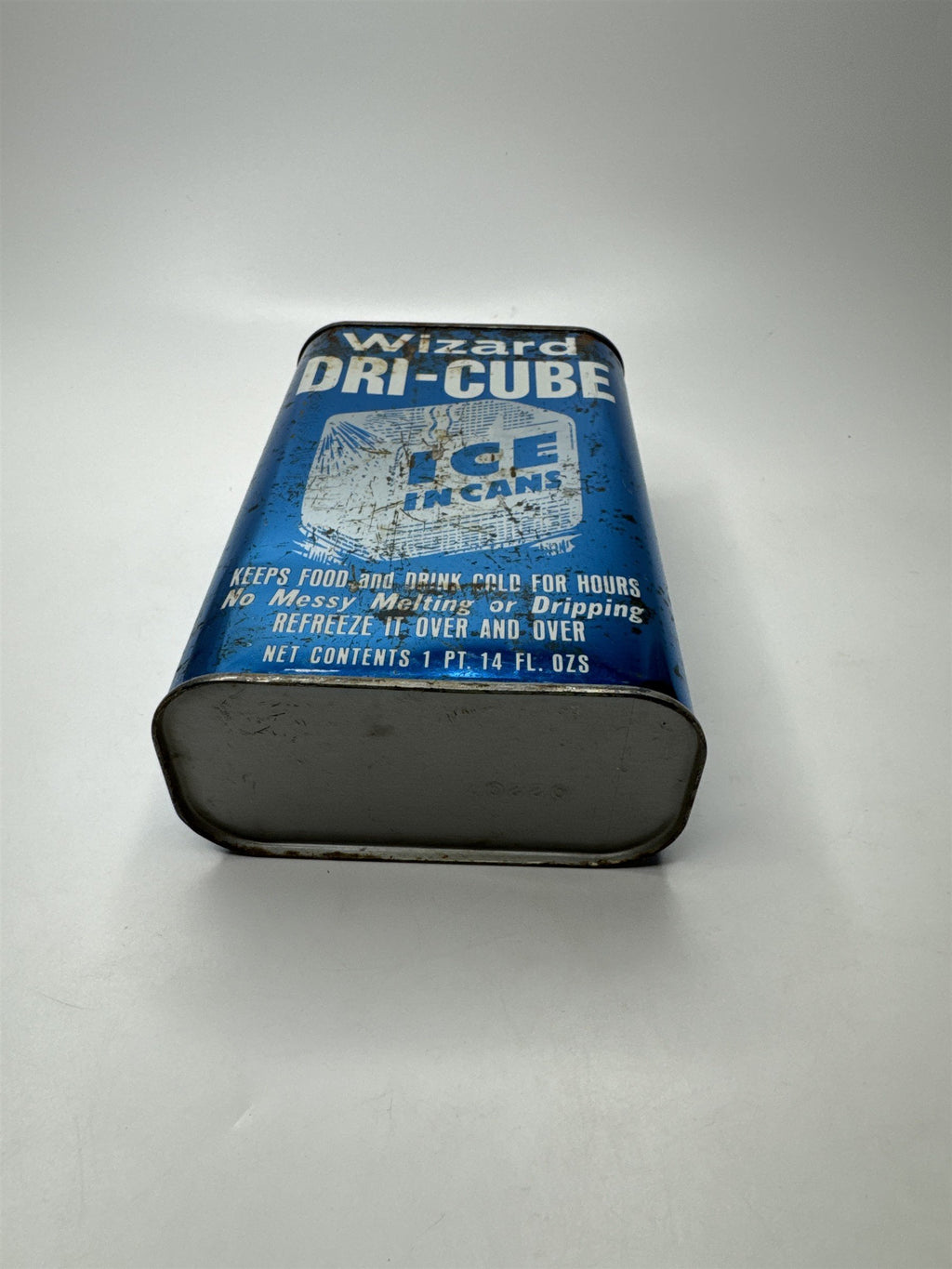 Vintage Wizard Dri-Cube Ice In Can Full Cooling Advertising Tin