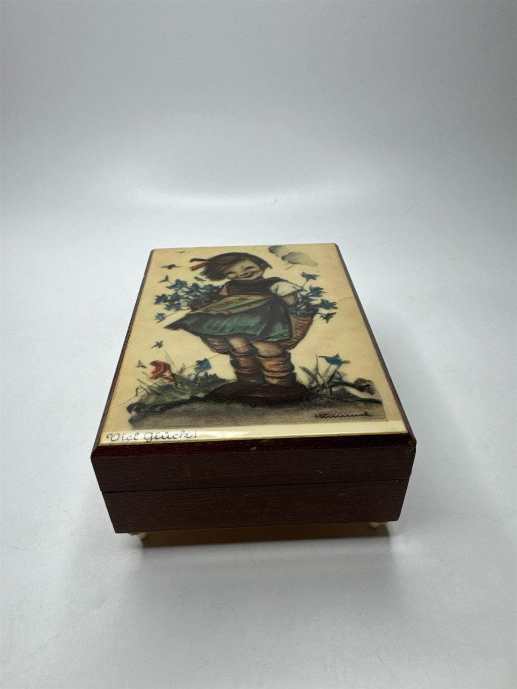 Vintage Swiss Wood Music Box Stranger In The Night Tune *Crack*