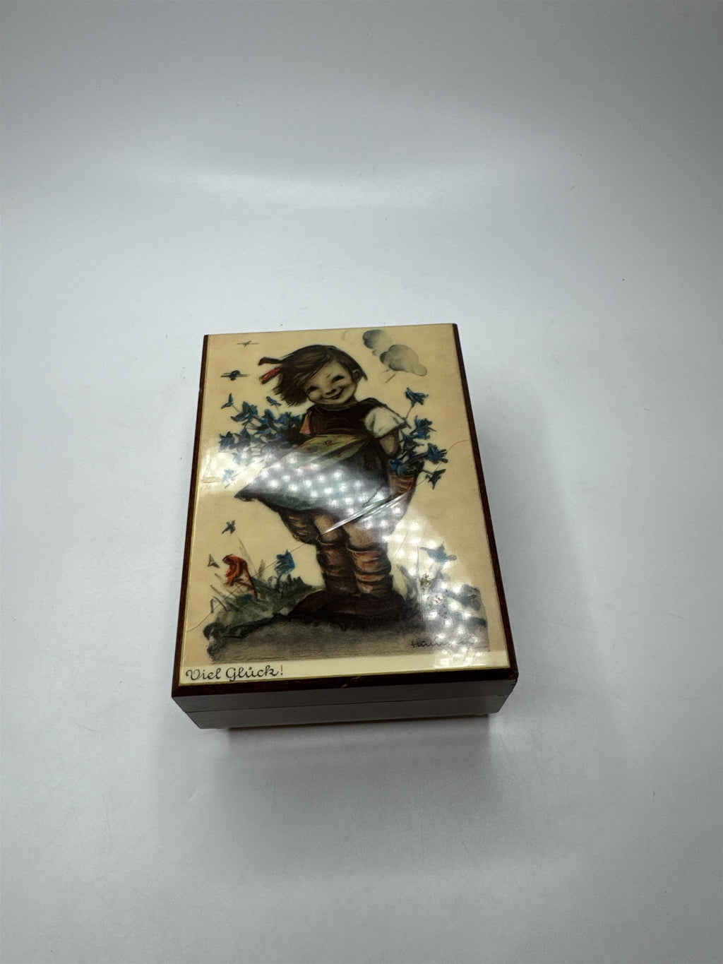 Vintage Swiss Wood Music Box Stranger In The Night Tune *Crack*