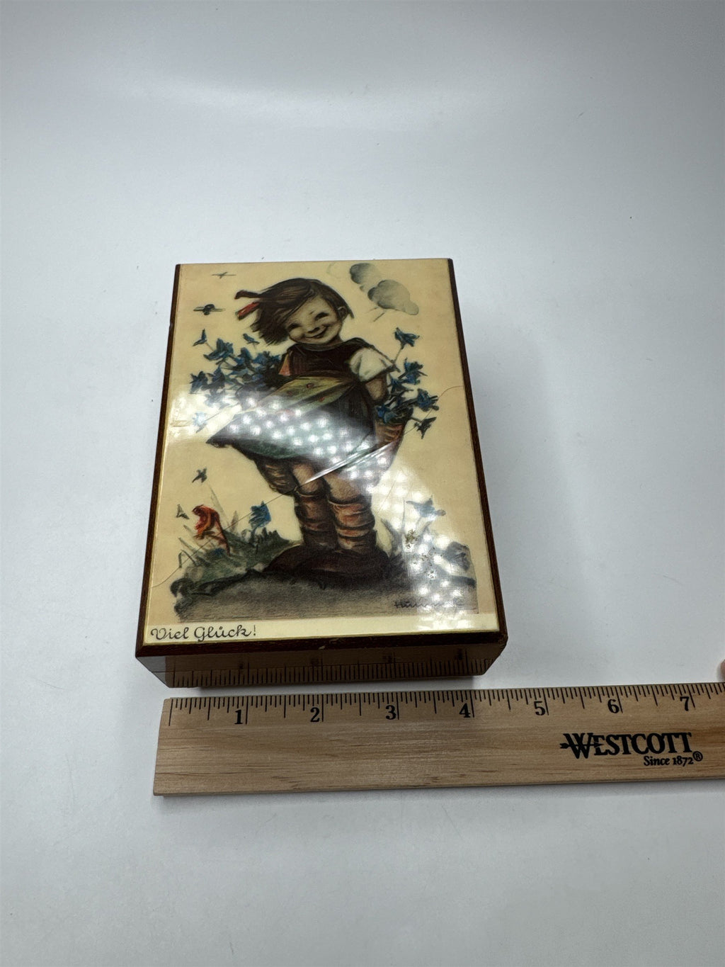 Vintage Swiss Wood Music Box Stranger In The Night Tune *Crack*