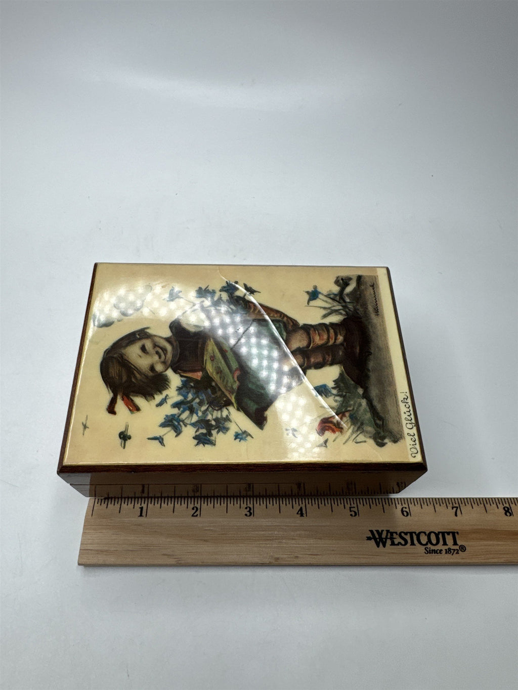 Vintage Swiss Wood Music Box Stranger In The Night Tune *Crack*