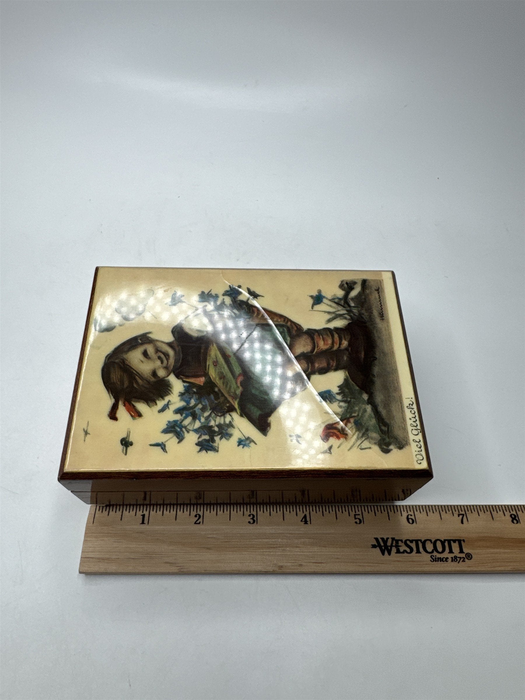 Vintage Swiss Wood Music Box Stranger In The Night Tune *Crack*