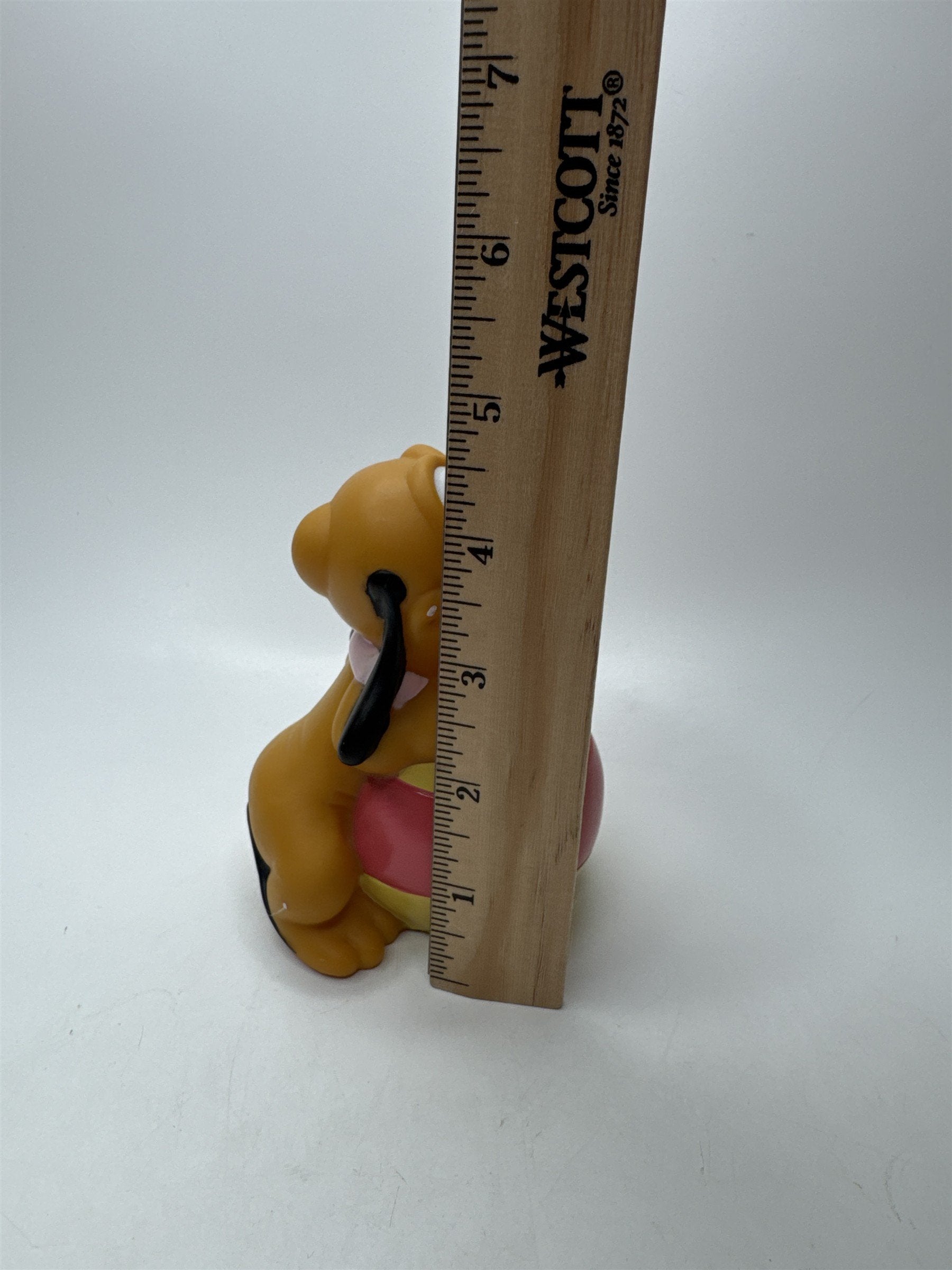 Vintage Disney Baby Pluto Rubber Squeak Toy Bath Figural Collectible Walt