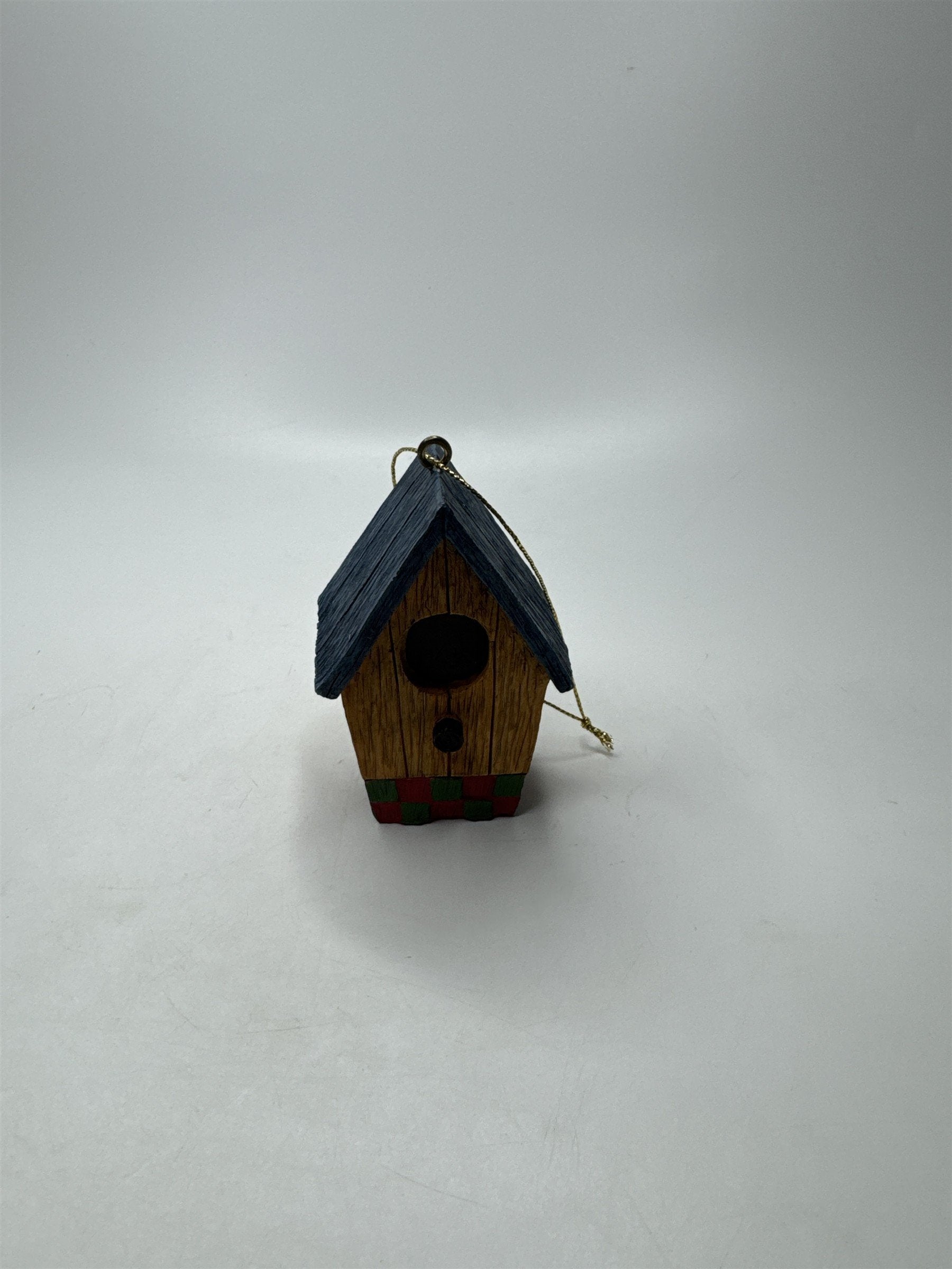Vintage Miniature Birdhouse Ornament Small Figural Christmas Holiday Decor