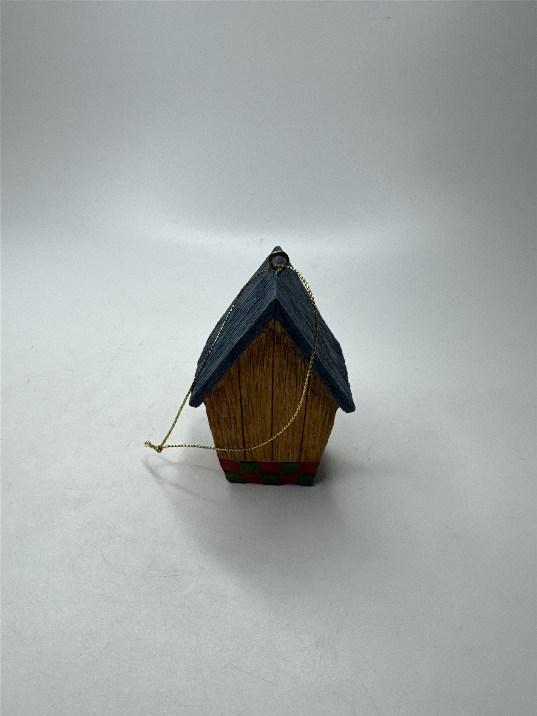 Vintage Miniature Birdhouse Ornament Small Figural Christmas Holiday Decor