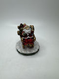 Vintage Resin Santa Sleigh Presents Christmas Figurine Tabletop Statue Bell