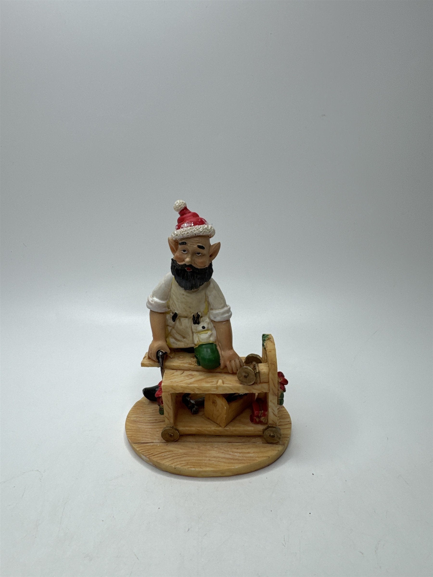 Vintage Wood Toy Maker Figurine Santa Helper Christmas Holiday Decor