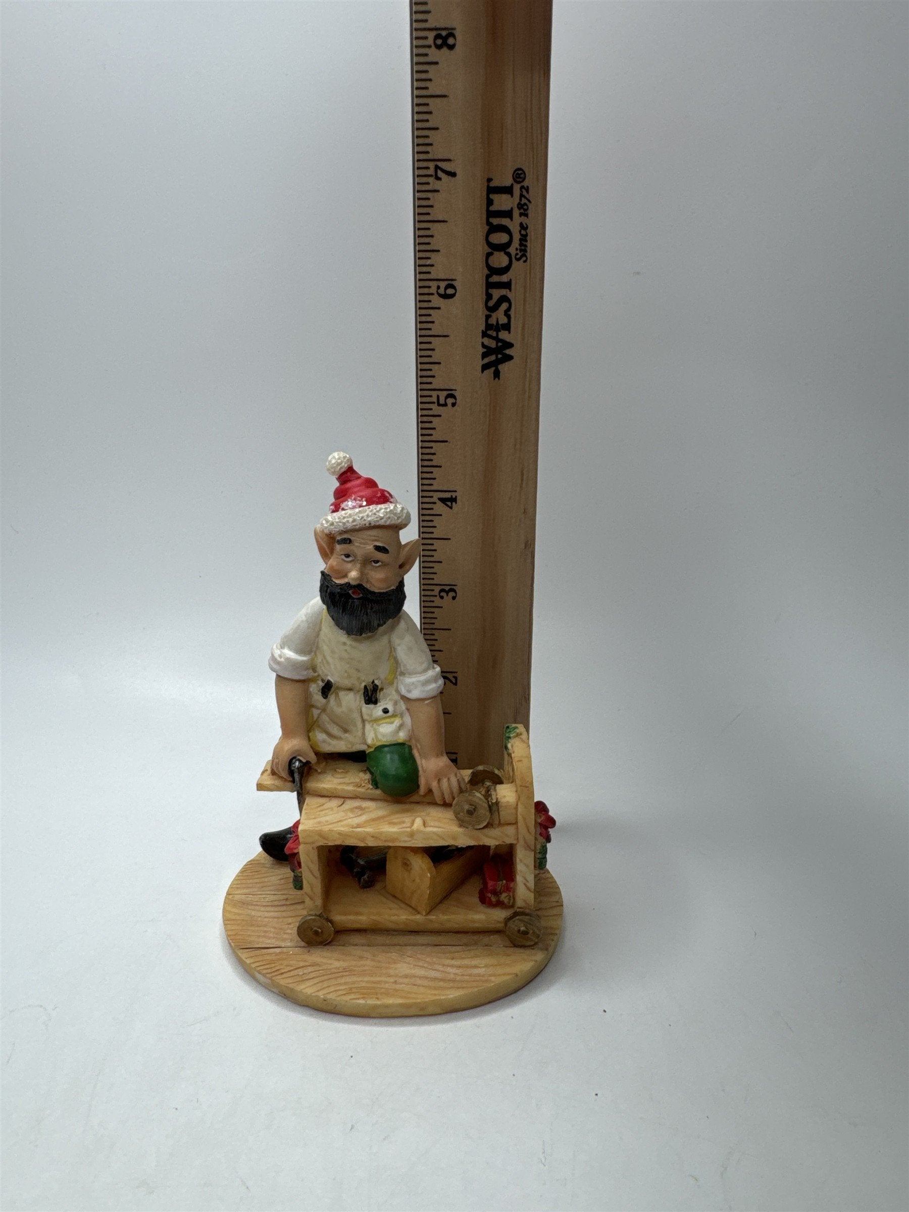 Vintage Wood Toy Maker Figurine Santa Helper Christmas Holiday Decor