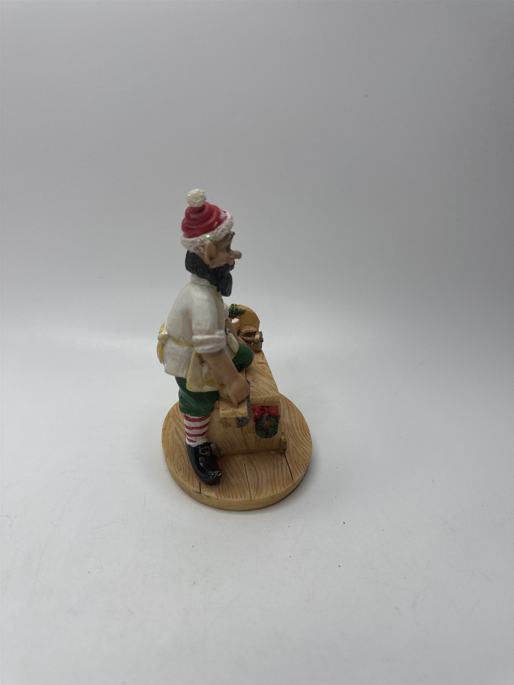 Vintage Wood Toy Maker Figurine Santa Helper Christmas Holiday Decor