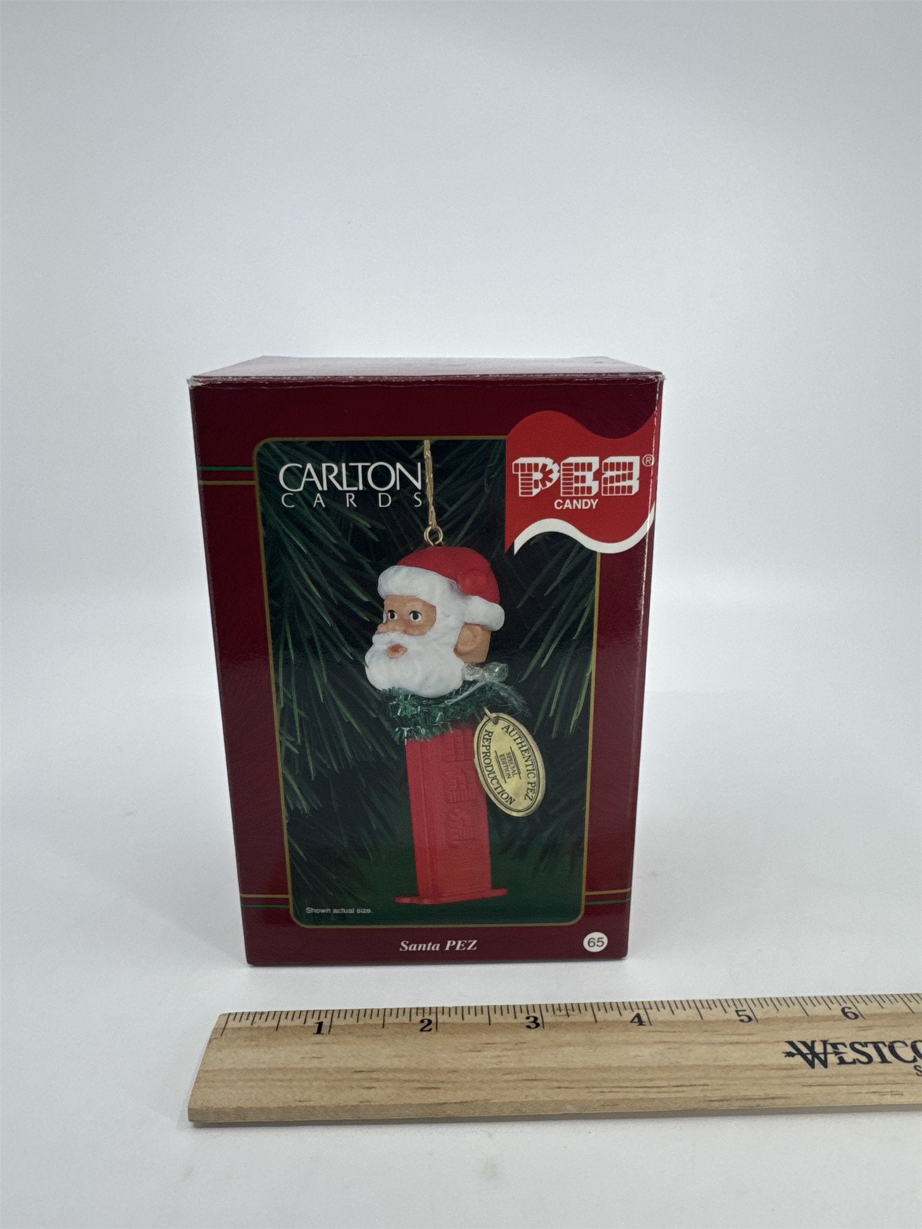 Vintage Carlton Cards Santa Pez Candy Dispenser Christmas Ornament