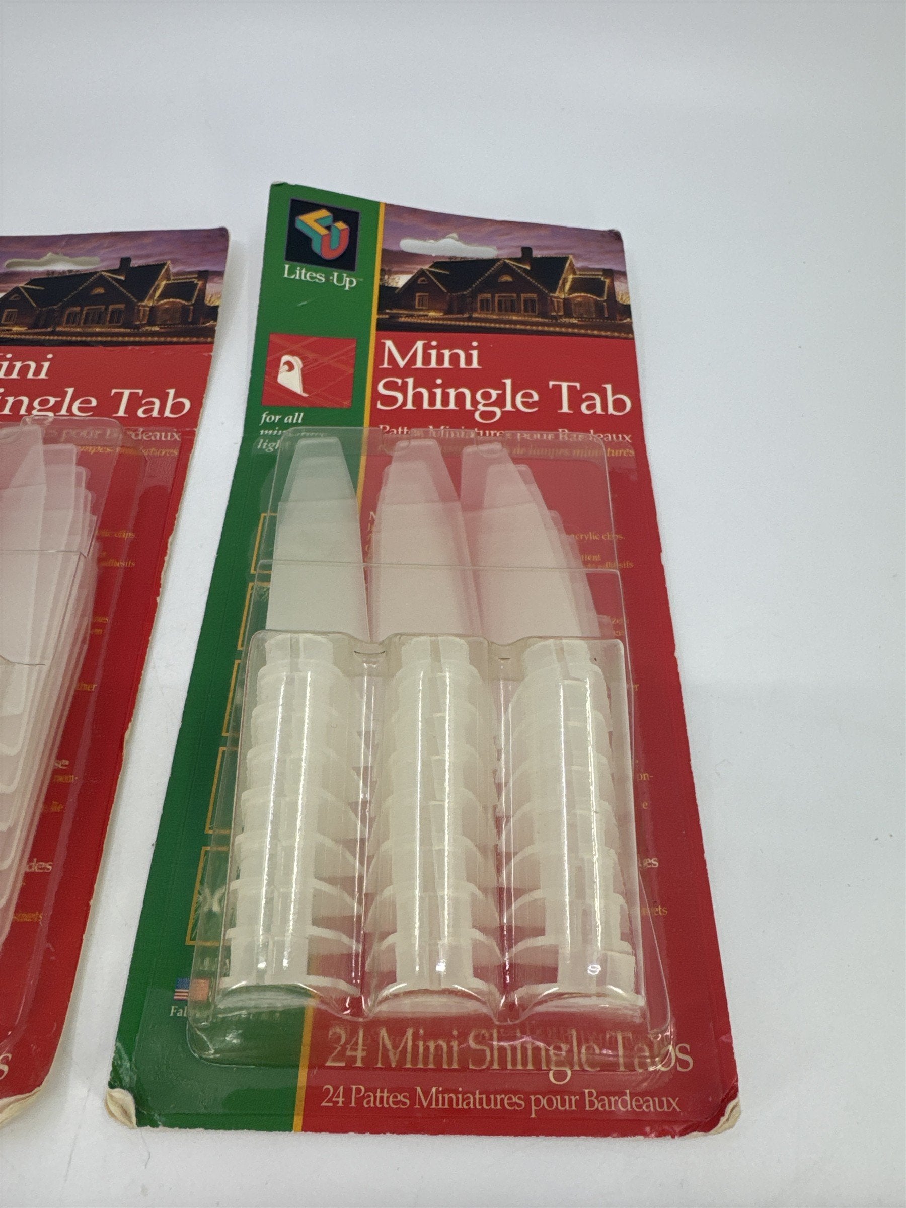 Set Of 2 Vintage Lites Up Mini Shingle Tab Christmas Light Hanger Holders
