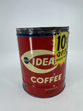 Vintage Empty Acme 2 Lb. Ideal Red Coffee Advertising Tin *Missing Lid