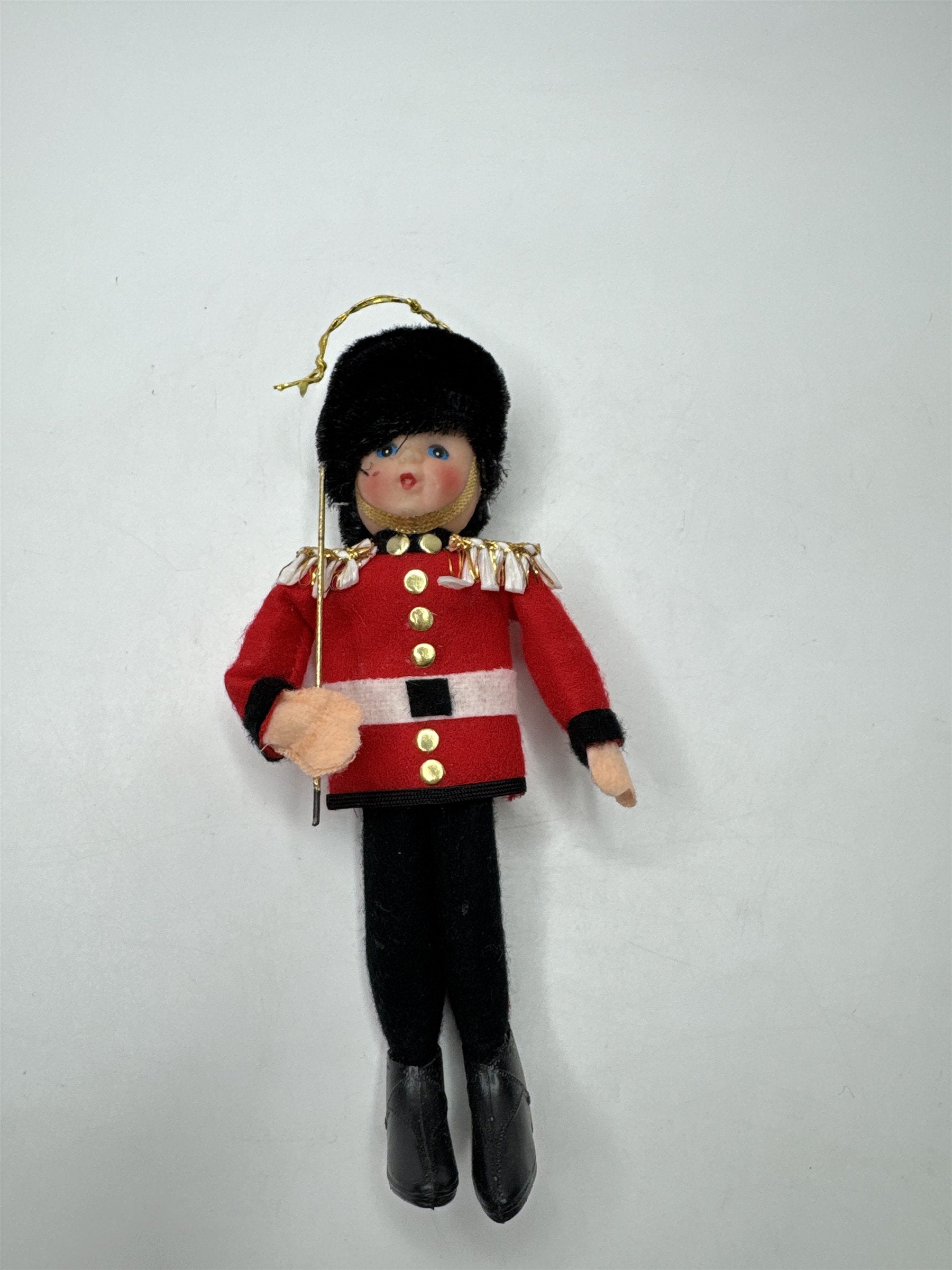 Vintage Japan Drummer Boy Felt Ornament Christmas Figural Soldier Retro MCM