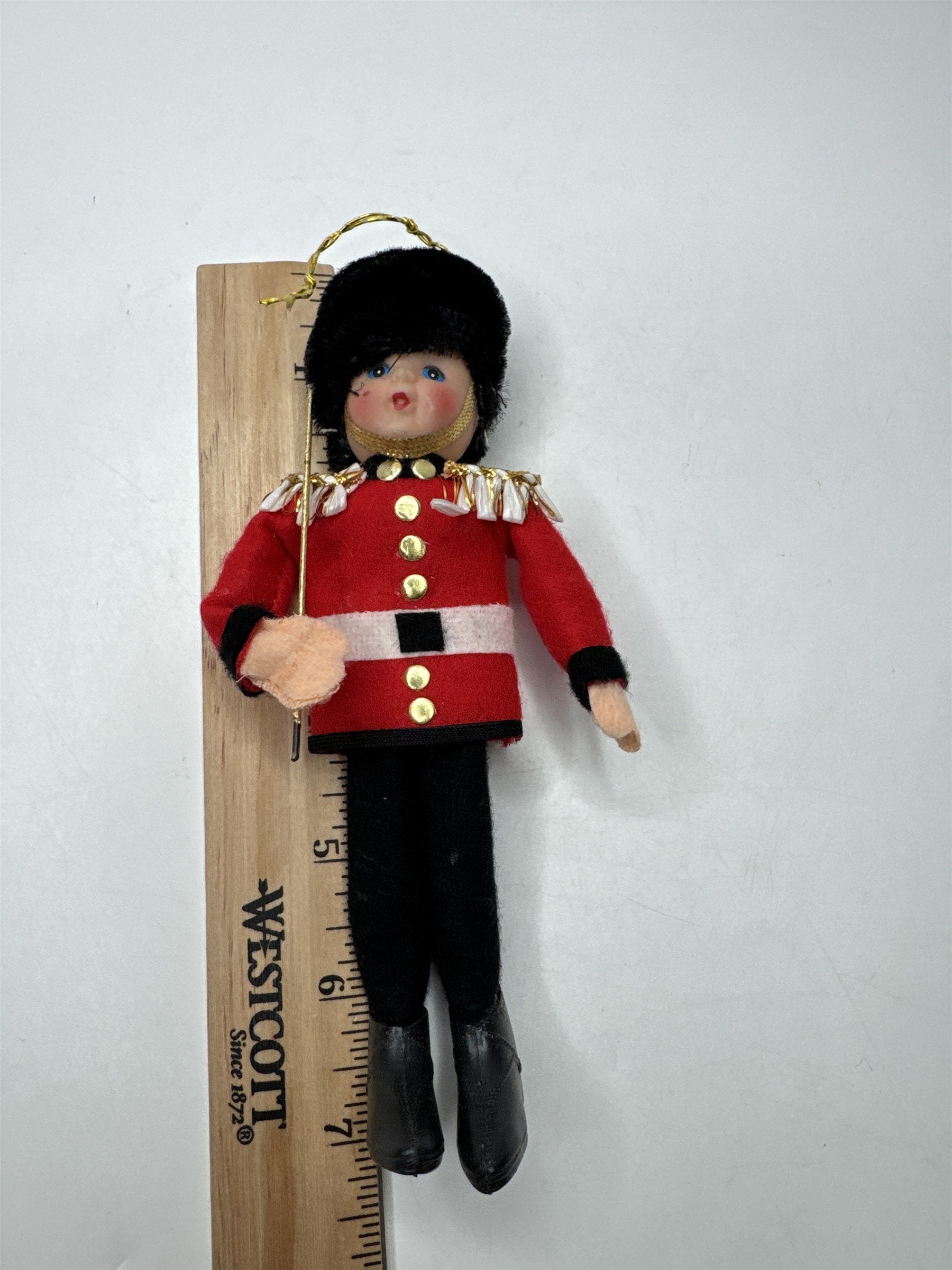 Vintage Japan Drummer Boy Felt Ornament Christmas Figural Soldier Retro MCM