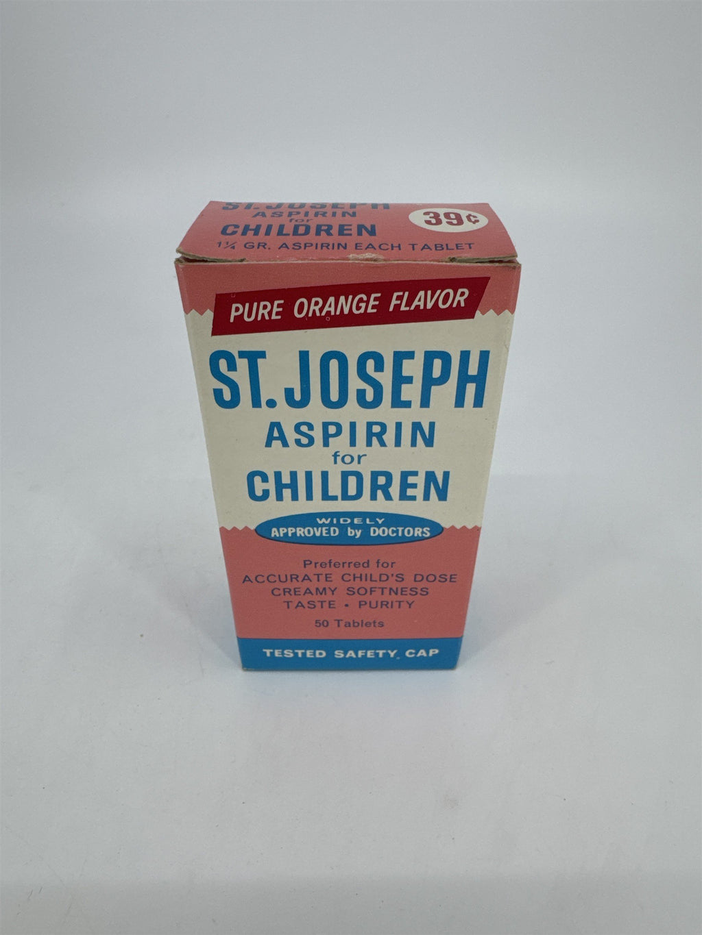 Vintage St. Josephs Children's Aspirin 50 Tablets Vintage Medicine