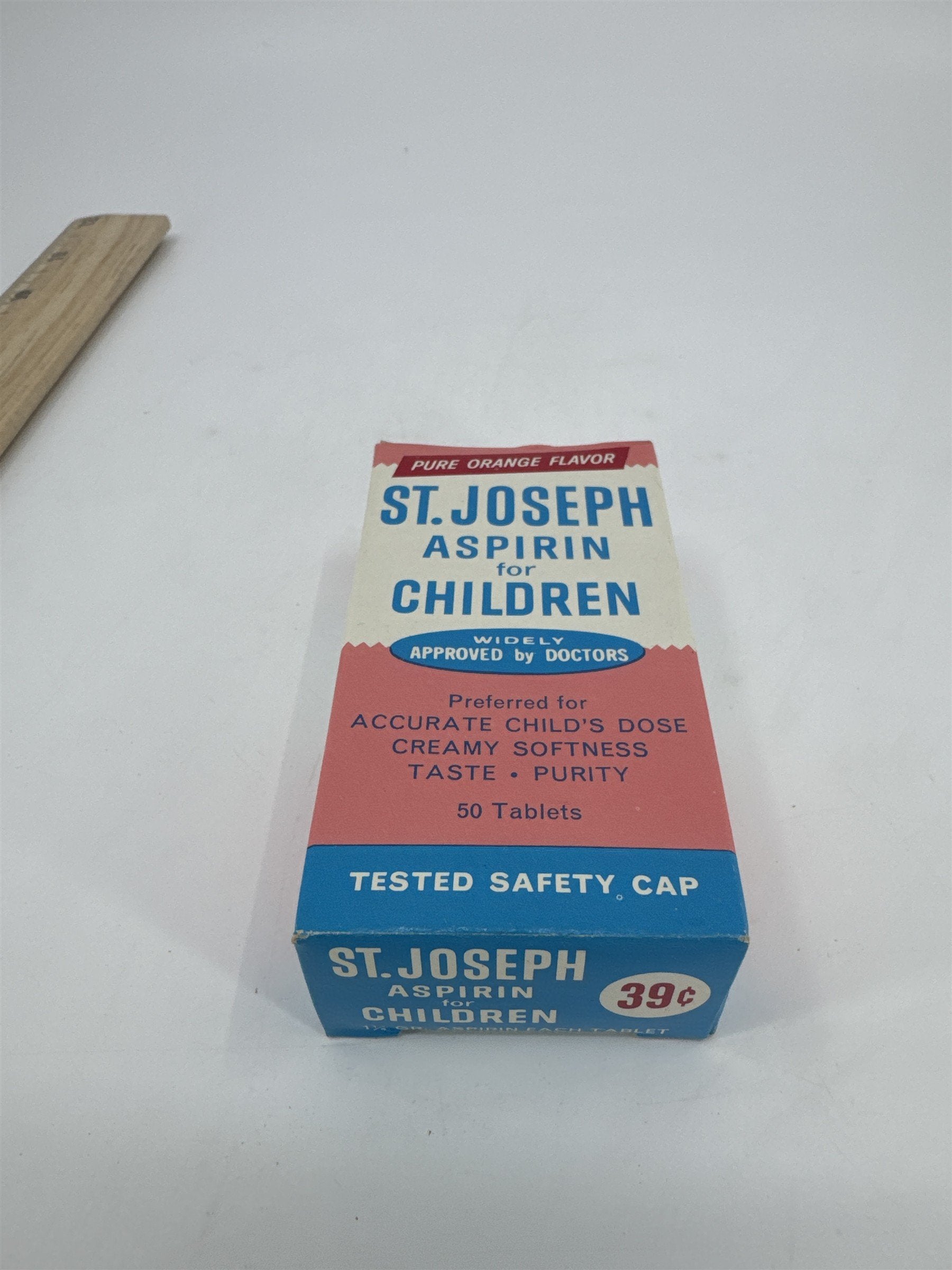 Vintage St. Josephs Children's Aspirin 50 Tablets Vintage Medicine