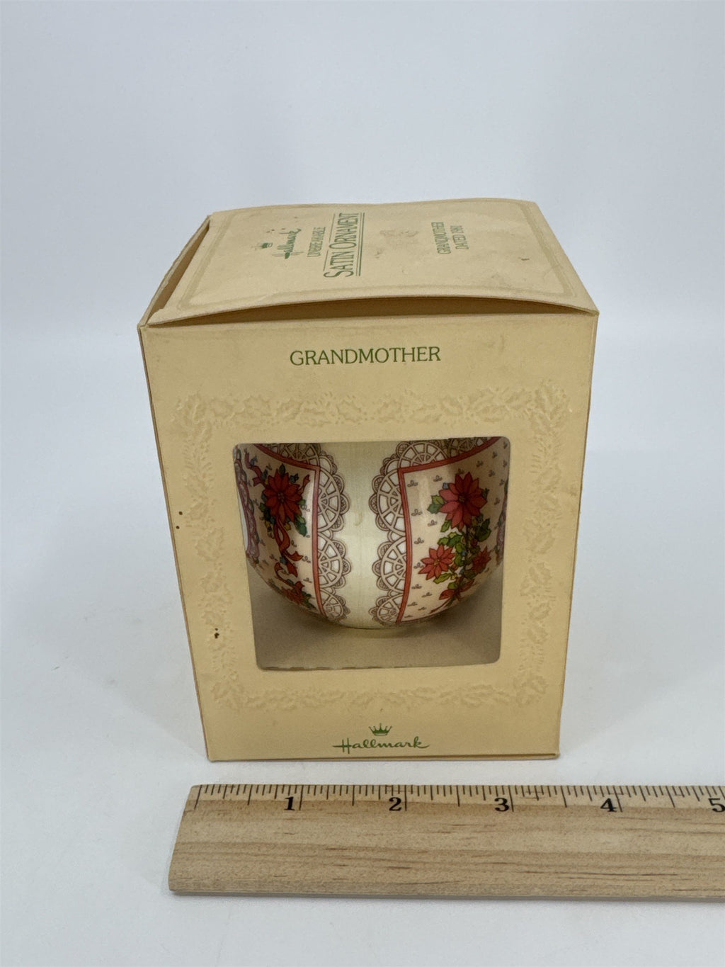 Hallmark Unbreakable Satin Christmas Grandmother Ornament Keepsake