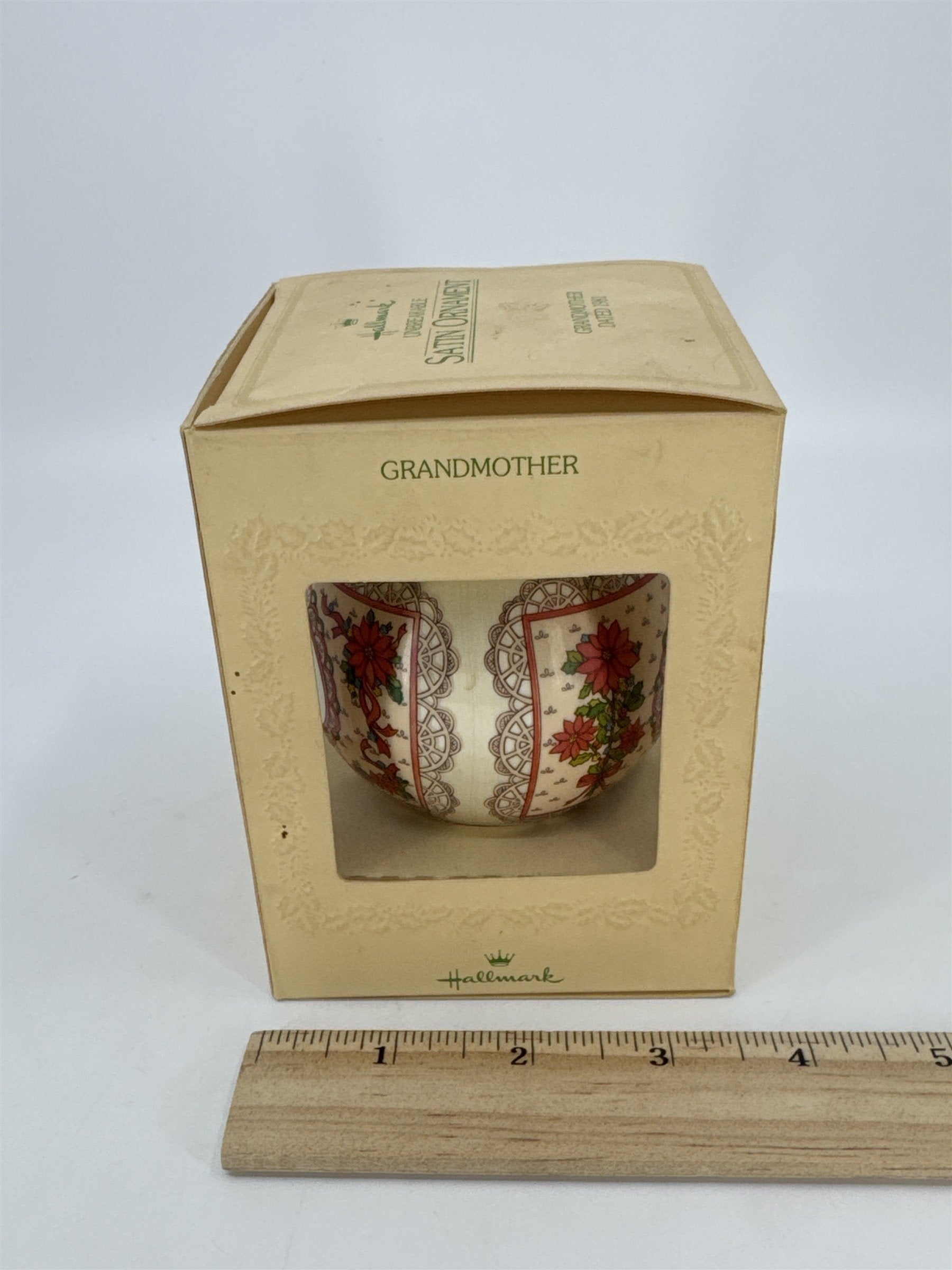 Hallmark Unbreakable Satin Christmas Grandmother Ornament Keepsake