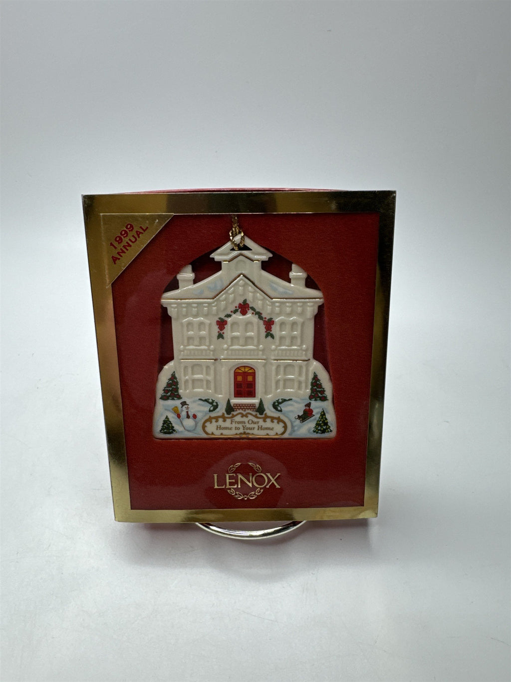 Lenox 1999 "Our Home to Your Home" Porcelain Ornament USA Keepsake