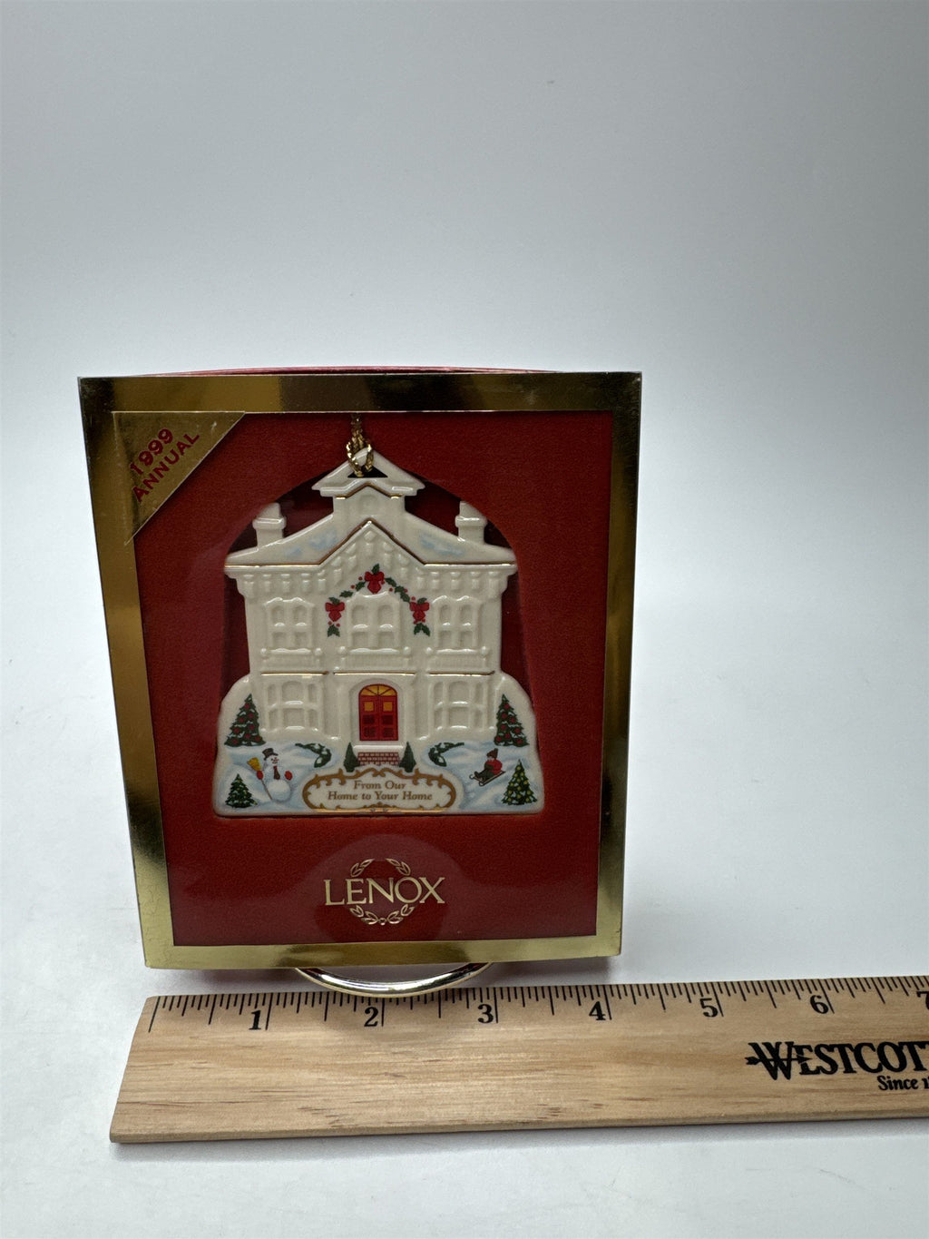 Lenox 1999 "Our Home to Your Home" Porcelain Ornament USA Keepsake