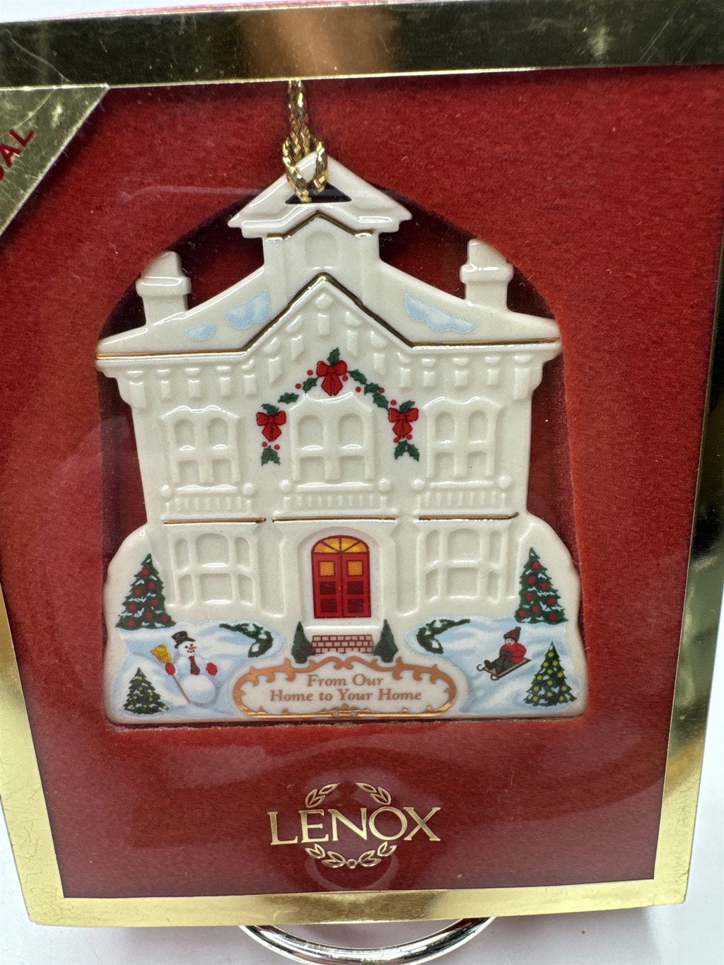 Lenox 1999 "Our Home to Your Home" Porcelain Ornament USA Keepsake