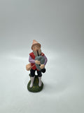 Vintage Japan Ceramic Gnome Elf Figurine Bag Pipe Player Hand Painted