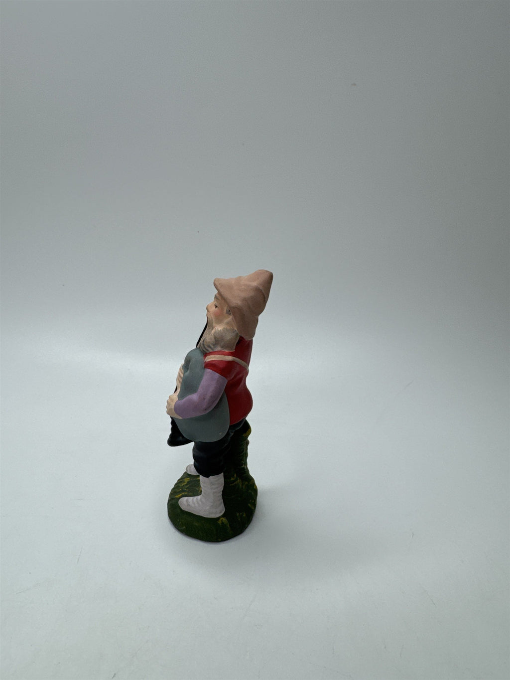 Vintage Japan Ceramic Gnome Elf Figurine Bag Pipe Player Hand Painted