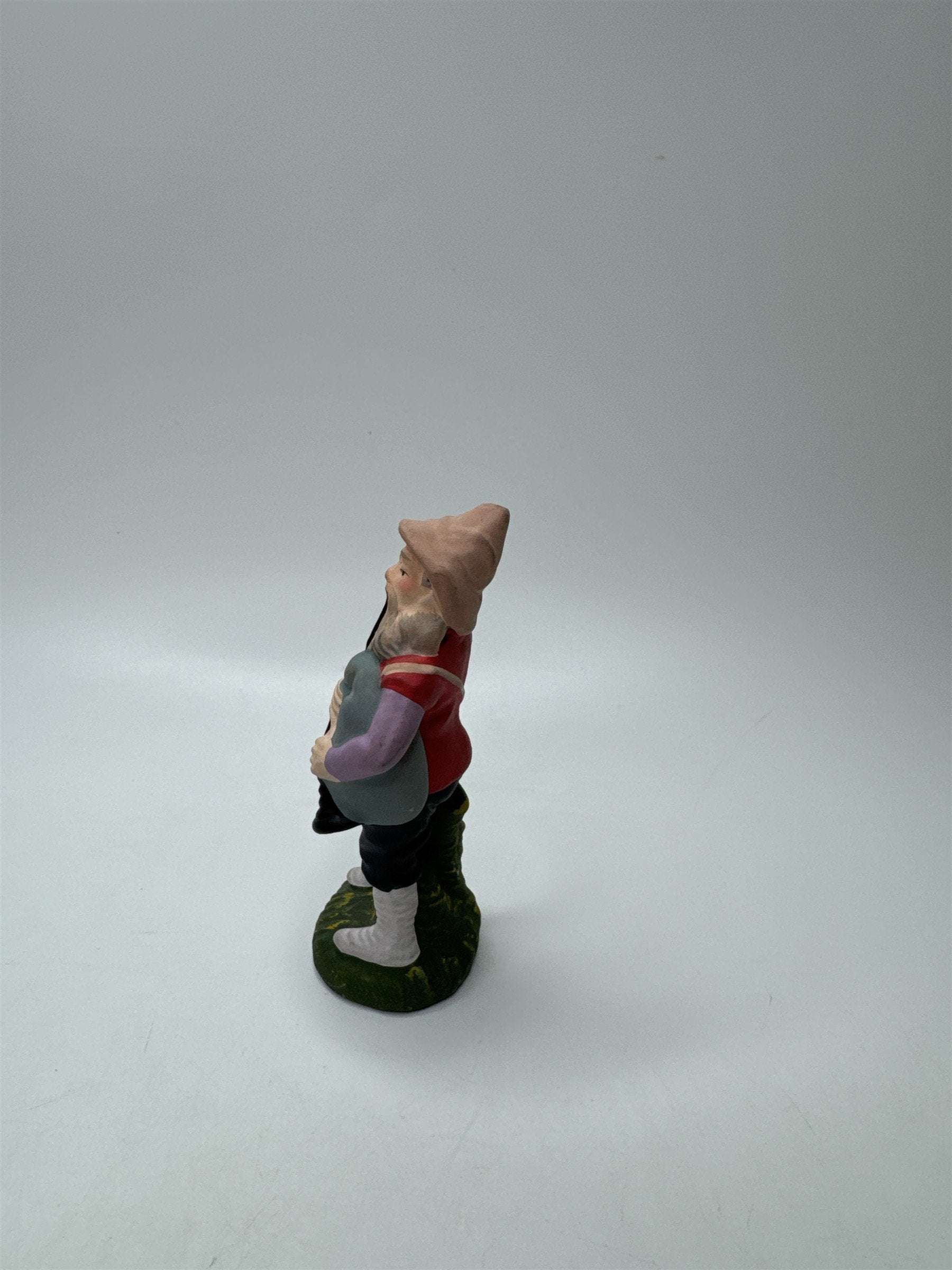 Vintage Japan Ceramic Gnome Elf Figurine Bag Pipe Player Hand Painted