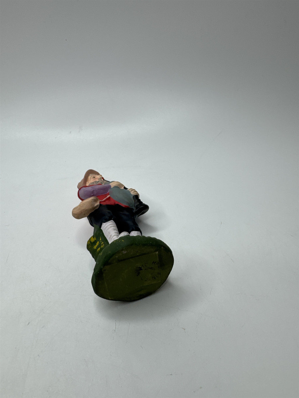 Vintage Japan Ceramic Gnome Elf Figurine Bag Pipe Player Hand Painted