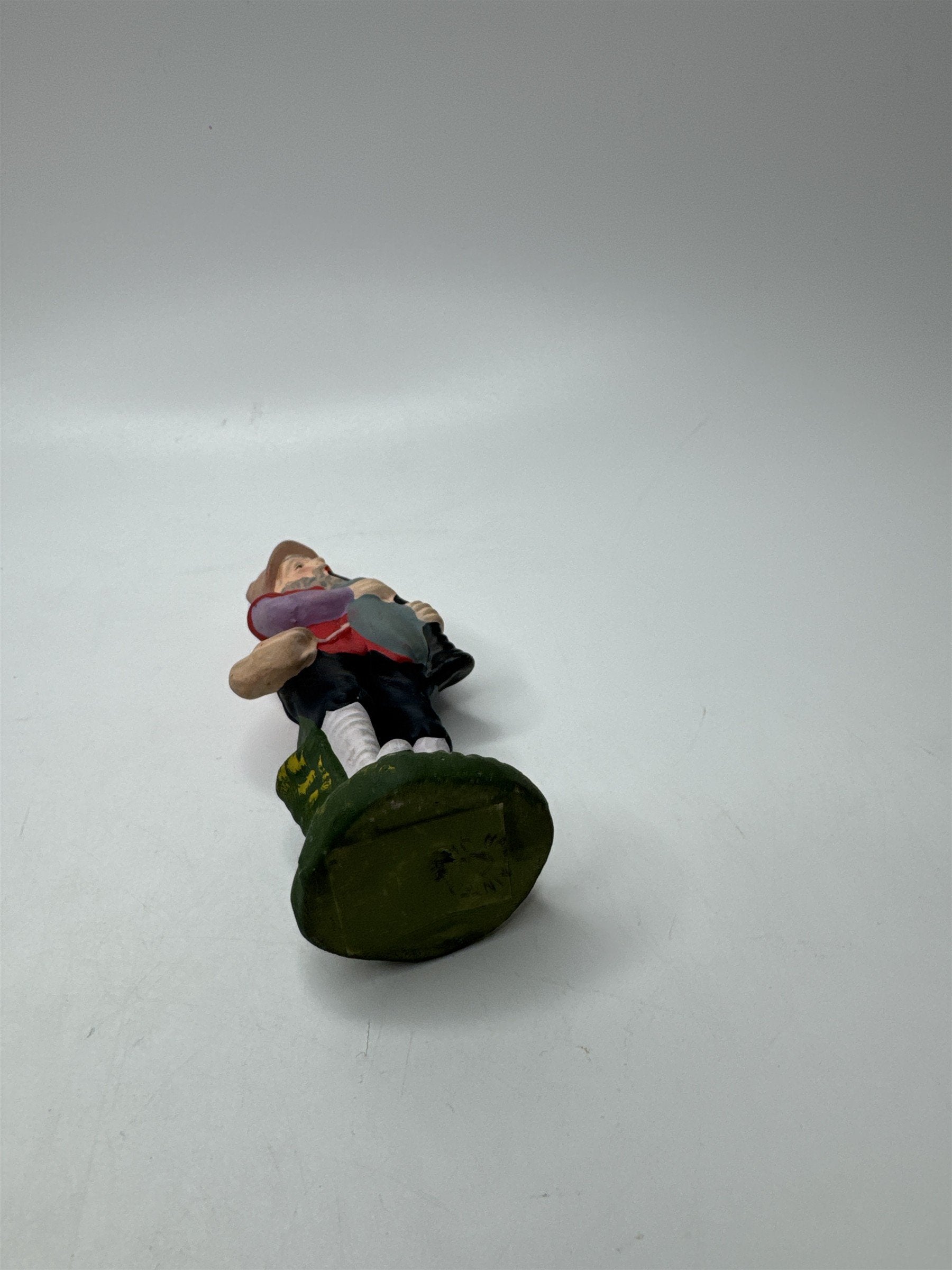 Vintage Japan Ceramic Gnome Elf Figurine Bag Pipe Player Hand Painted