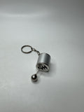 Vintage Chrome Gear Box Manual Shifter Keychain Car Enthusiast JDM 6 Speed Fob