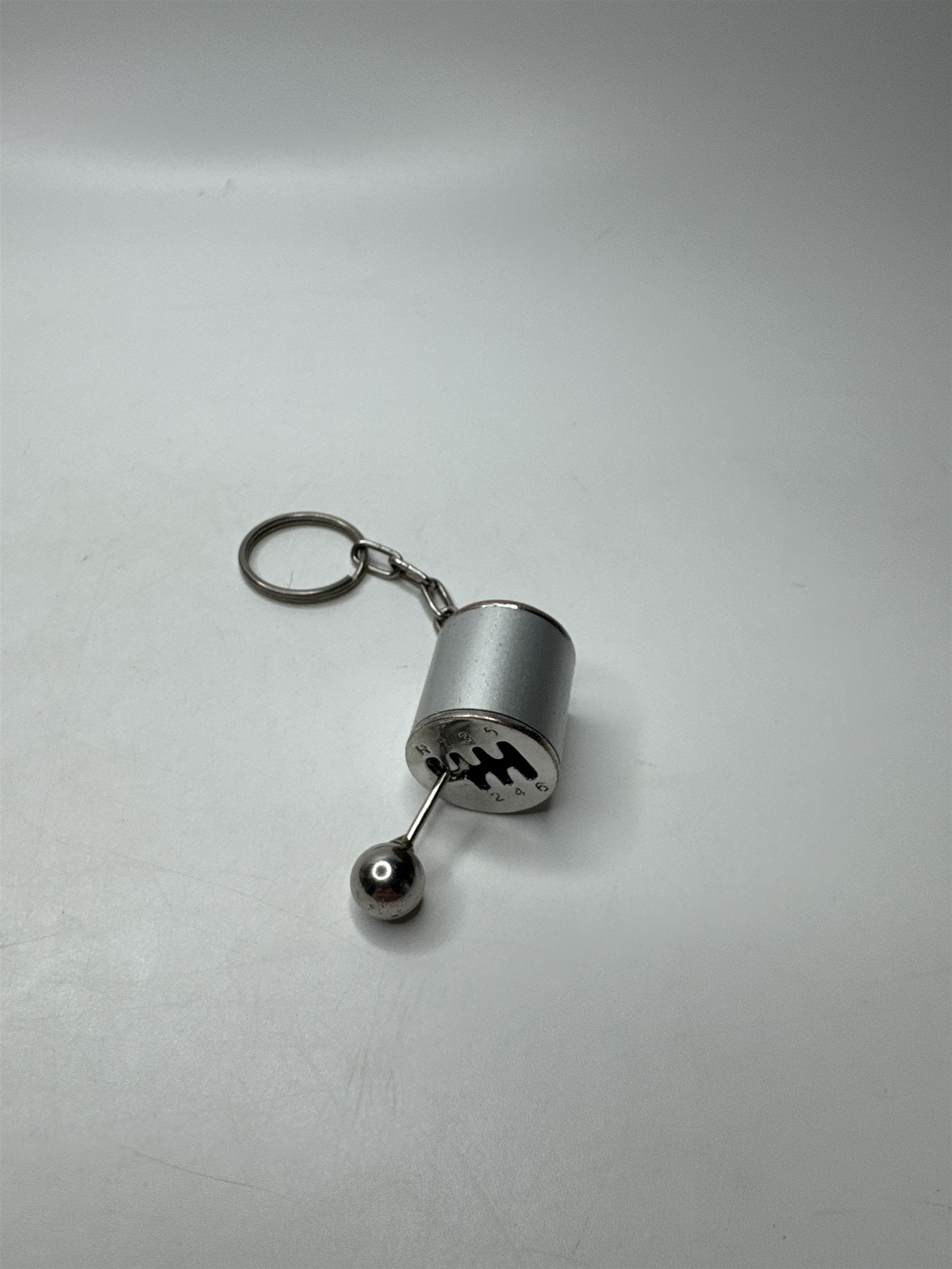 Vintage Chrome Gear Box Manual Shifter Keychain Car Enthusiast JDM 6 Speed Fob