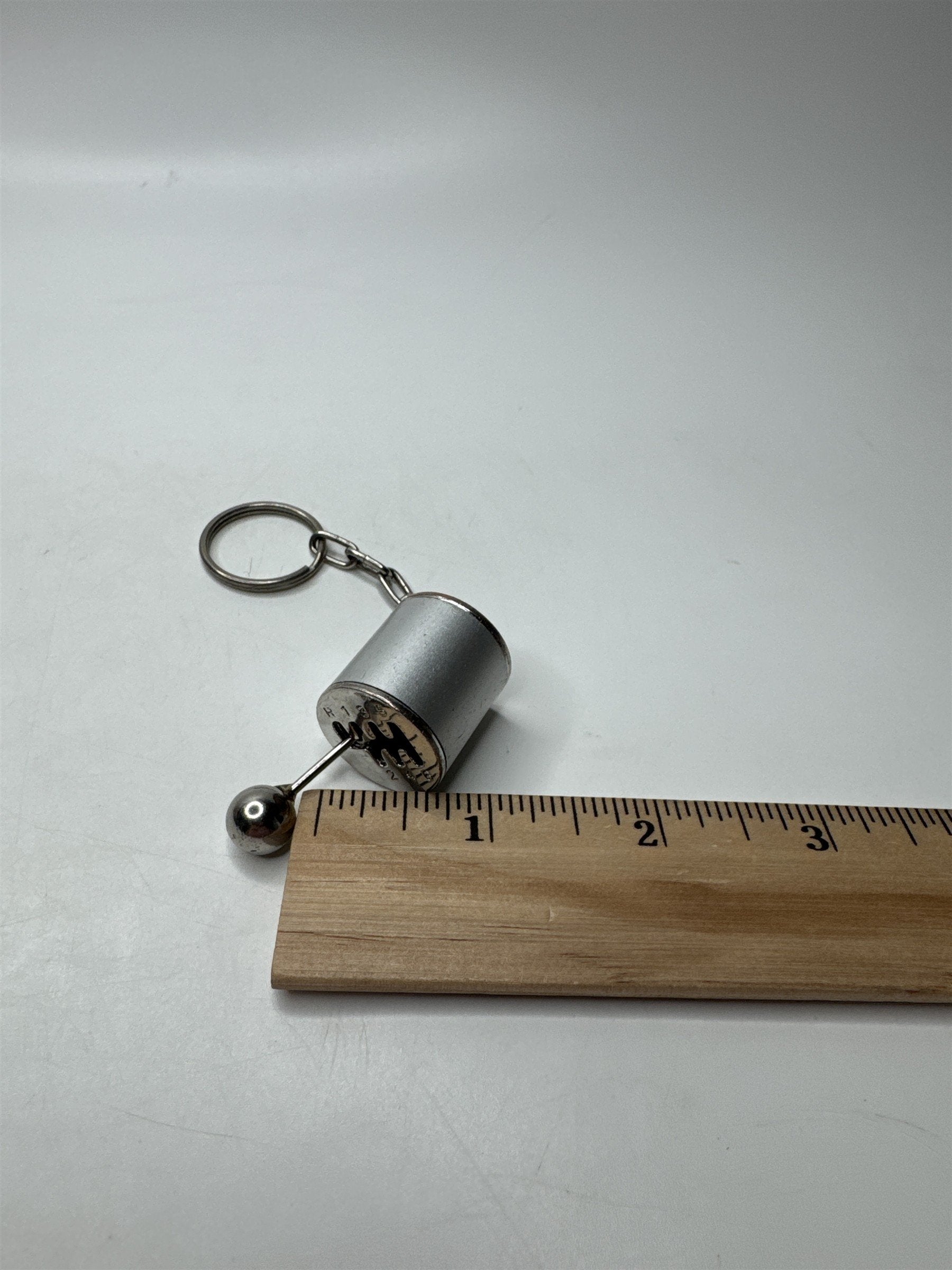 Vintage Chrome Gear Box Manual Shifter Keychain Car Enthusiast JDM 6 Speed Fob