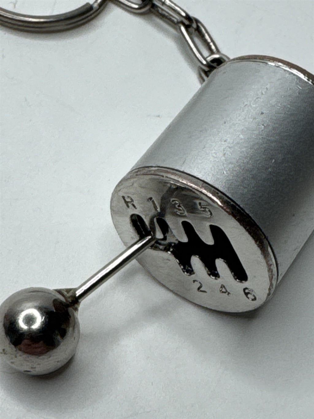 Vintage Chrome Gear Box Manual Shifter Keychain Car Enthusiast JDM 6 Speed Fob