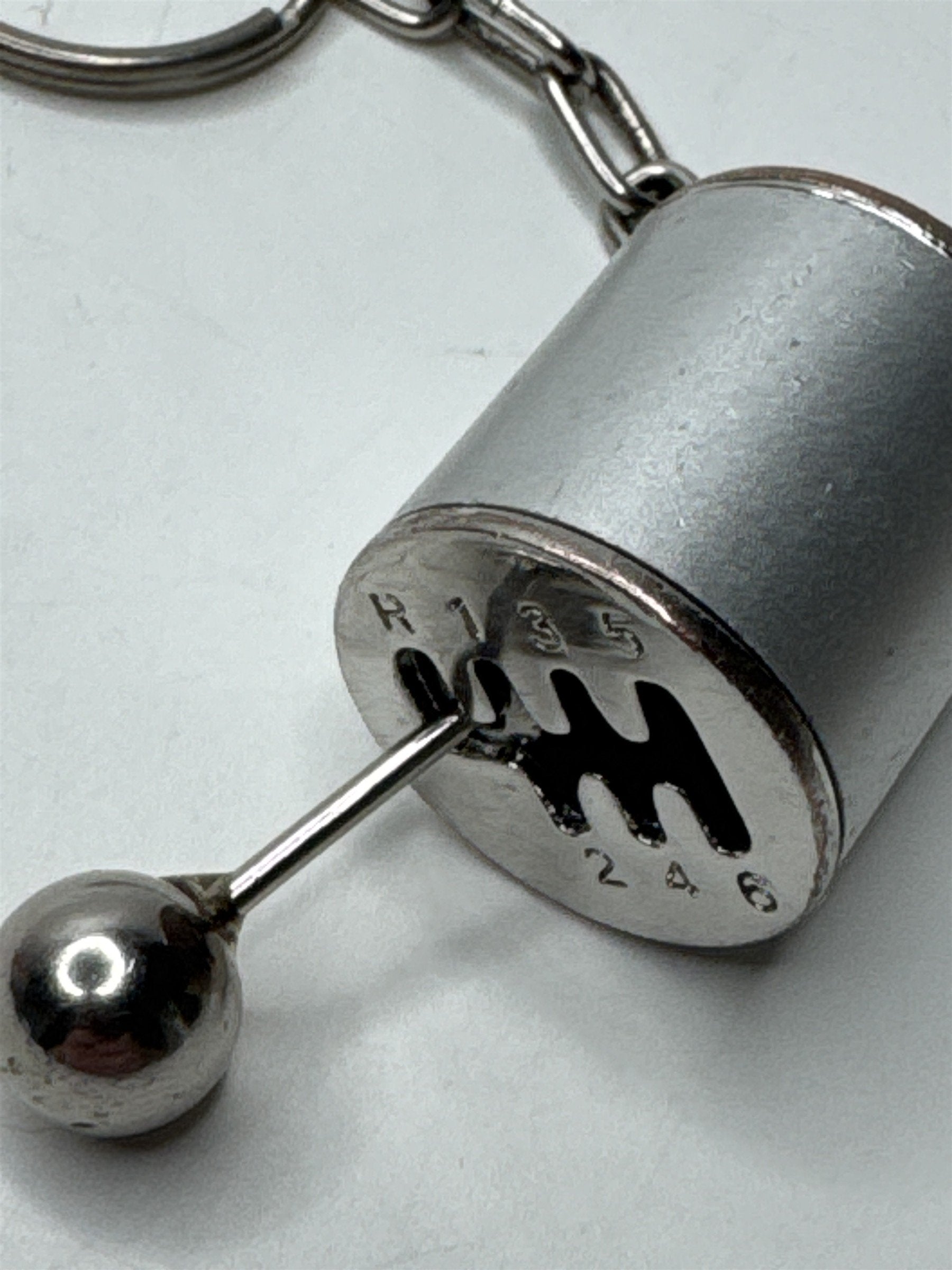 Vintage Chrome Gear Box Manual Shifter Keychain Car Enthusiast JDM 6 Speed Fob