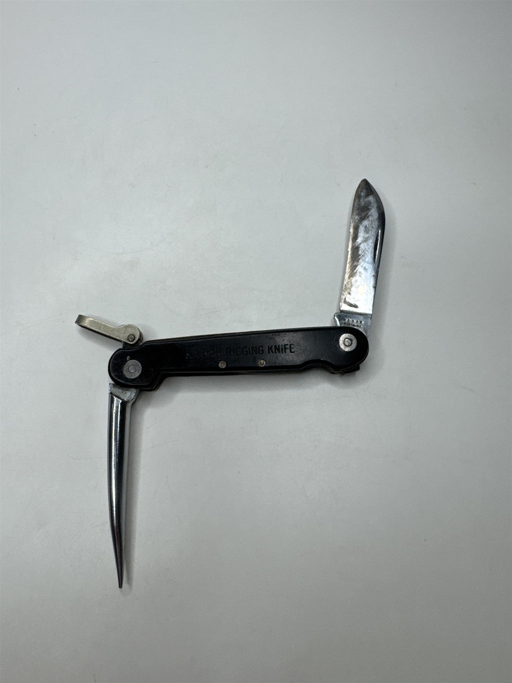 Vintage KA-BAR Black Rigging Knife Pocket Marlin Spike Sailor Marine