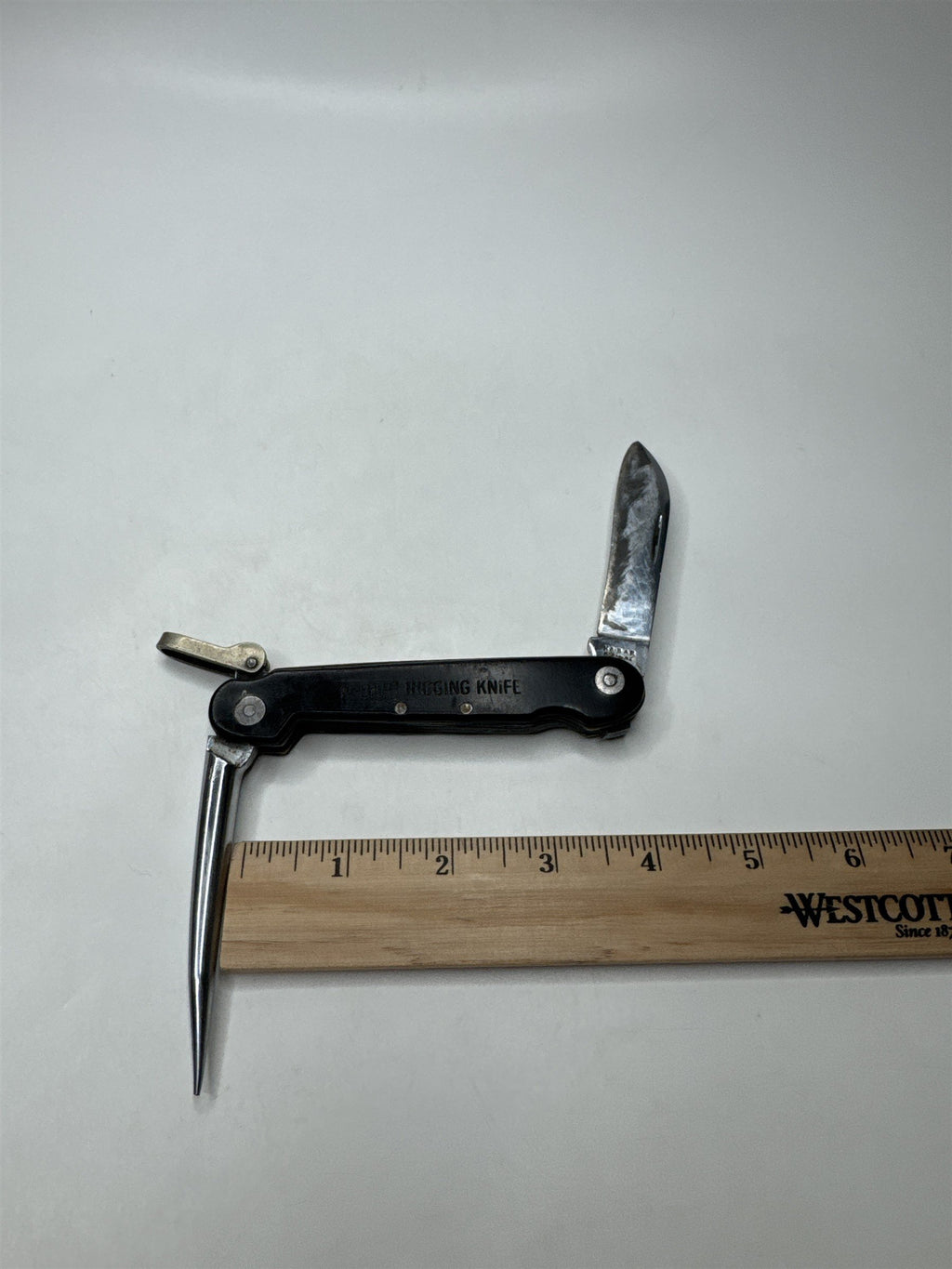 Vintage KA-BAR Black Rigging Knife Pocket Marlin Spike Sailor Marine