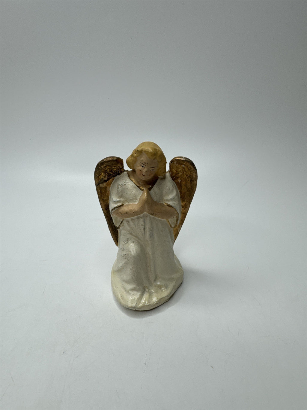 Antique German Angel Christmas Figurine Early 1900s Repaired Crack