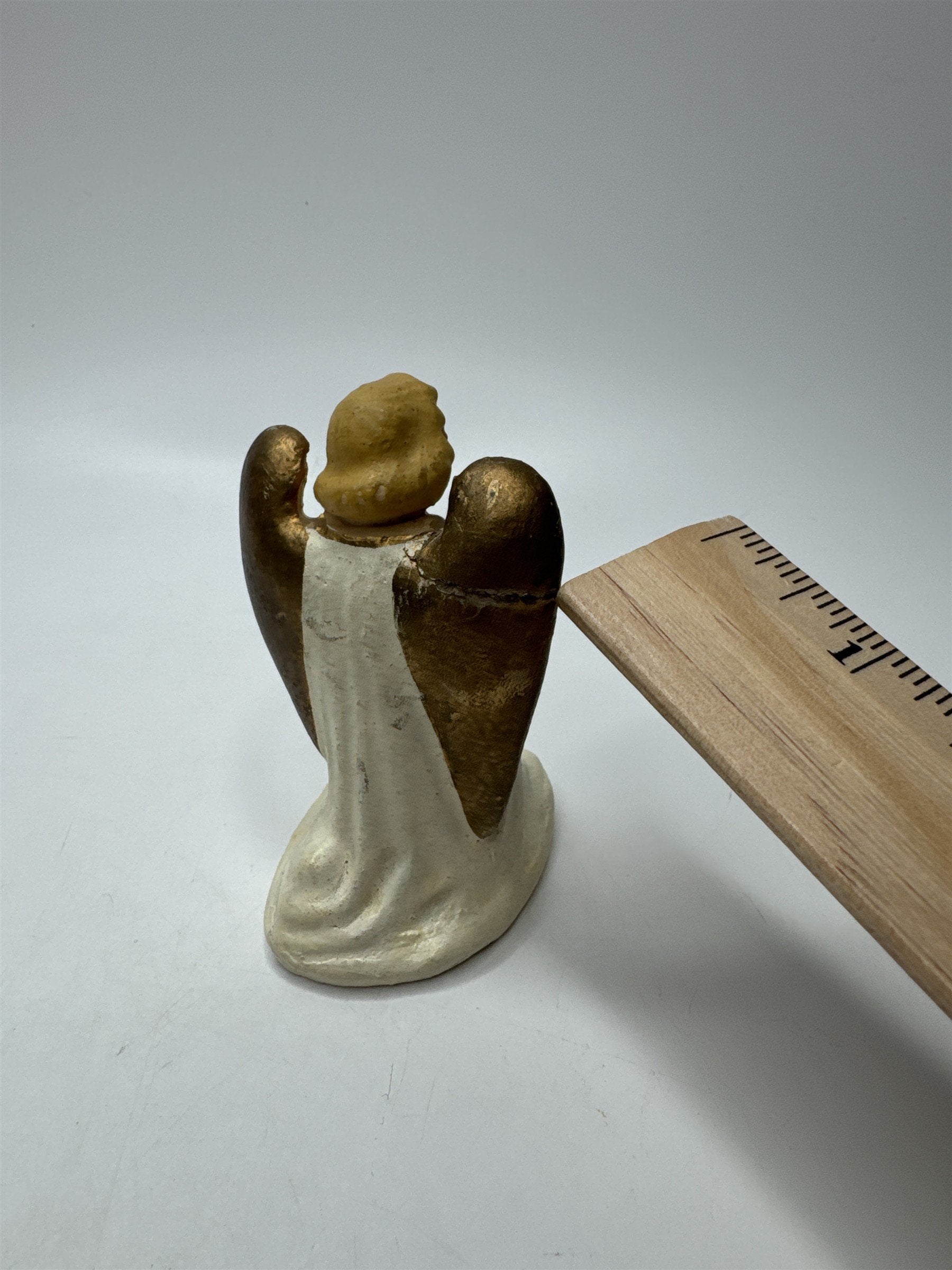 Antique German Angel Christmas Figurine Early 1900s Repaired Crack