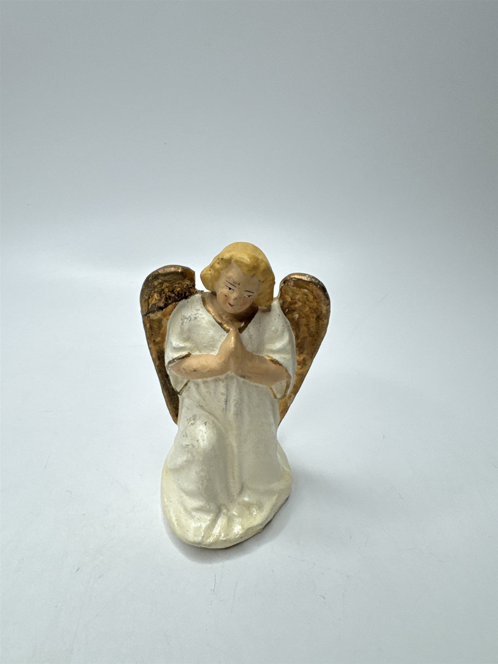 Antique German Angel Christmas Figurine Early 1900s Repaired Crack