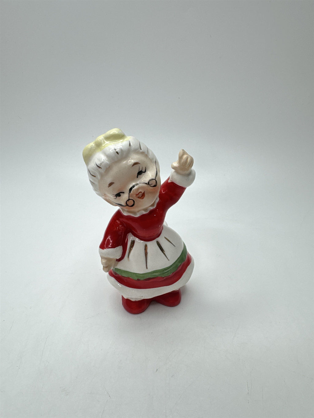 Vintage Relco Japan Mrs. Claus Figurine Candlestick Holder Ceramic Christmas