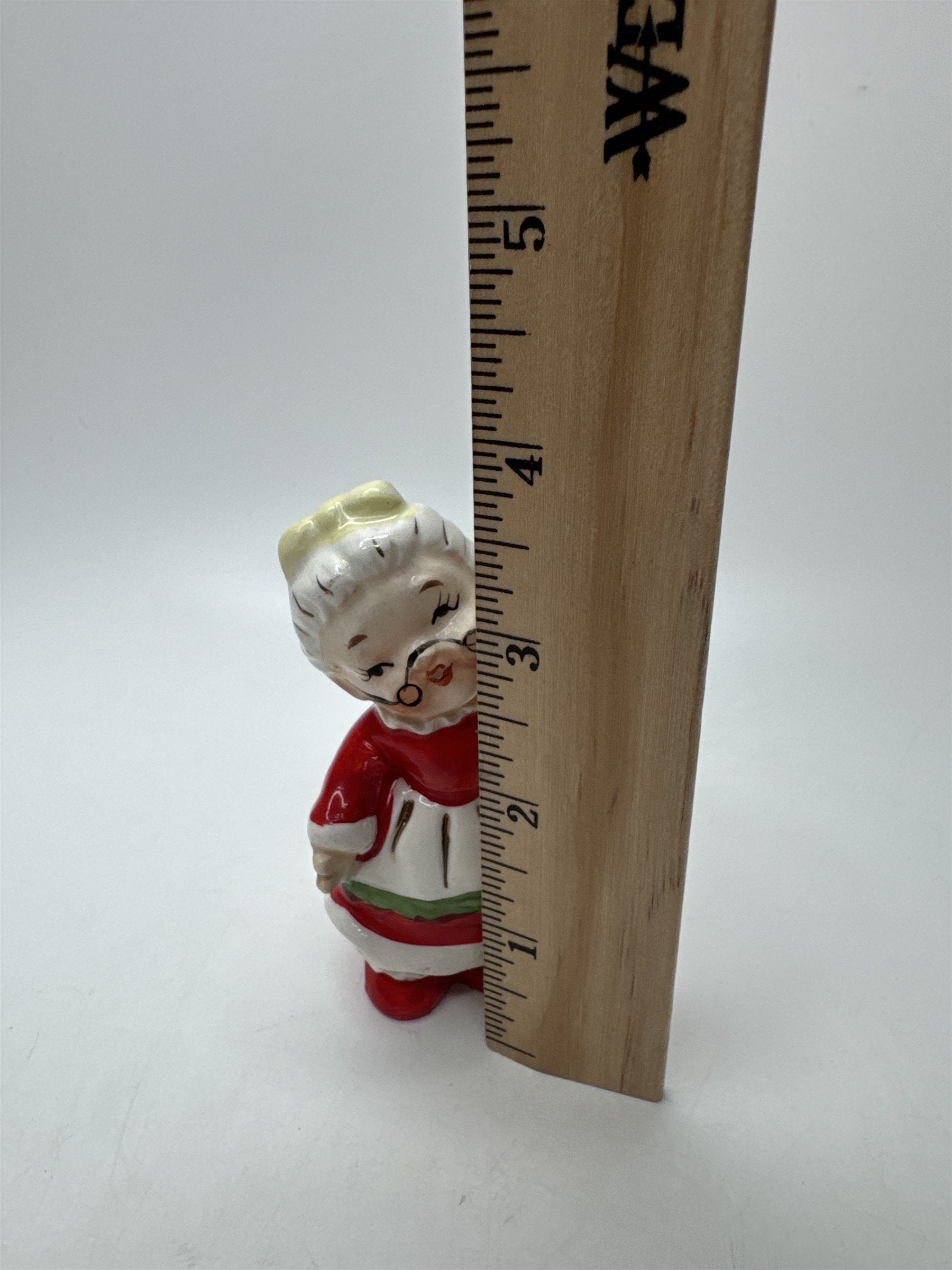 Vintage Relco Japan Mrs. Claus Figurine Candlestick Holder Ceramic Christmas