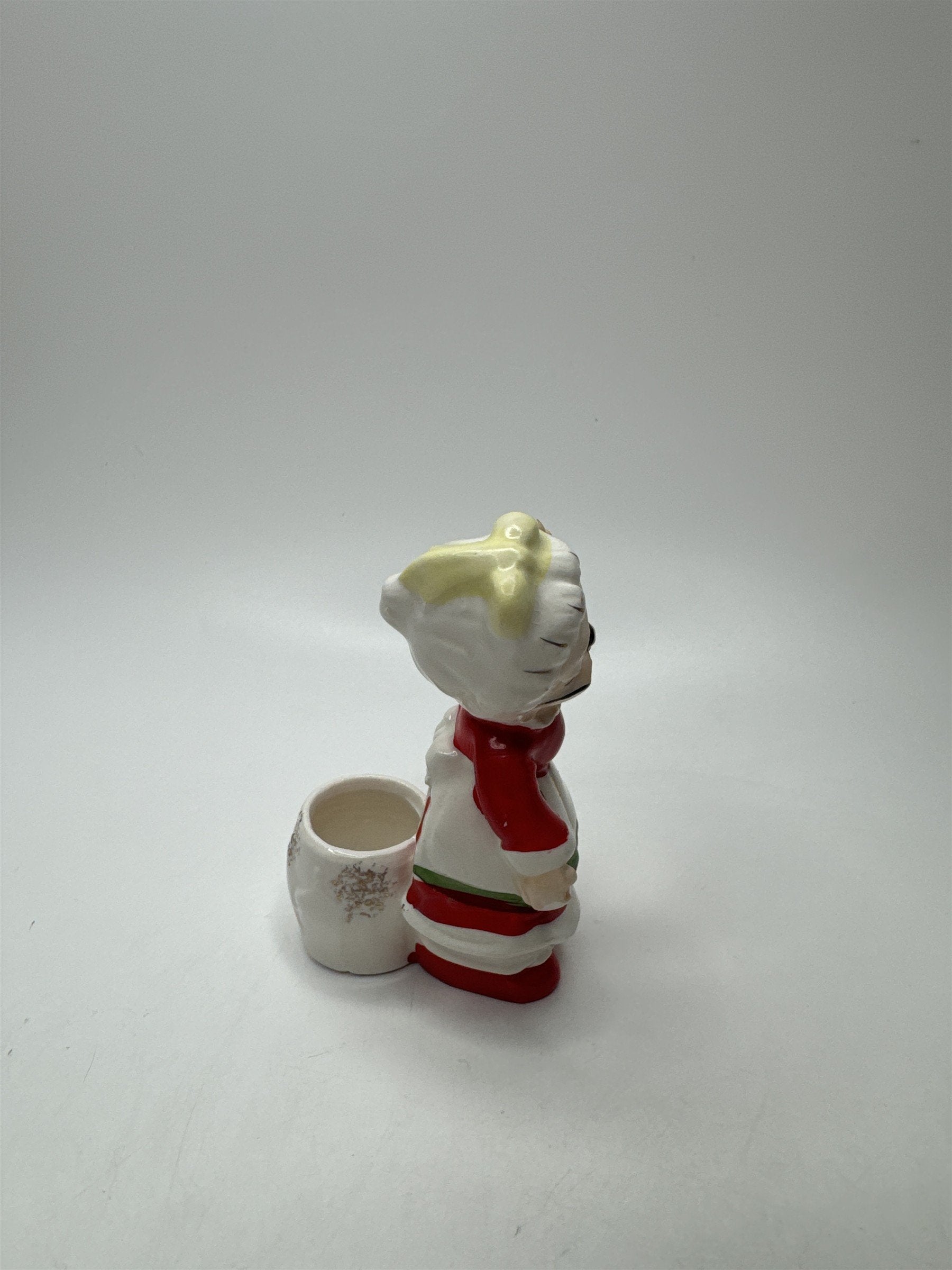Vintage Relco Japan Mrs. Claus Figurine Candlestick Holder Ceramic Christmas