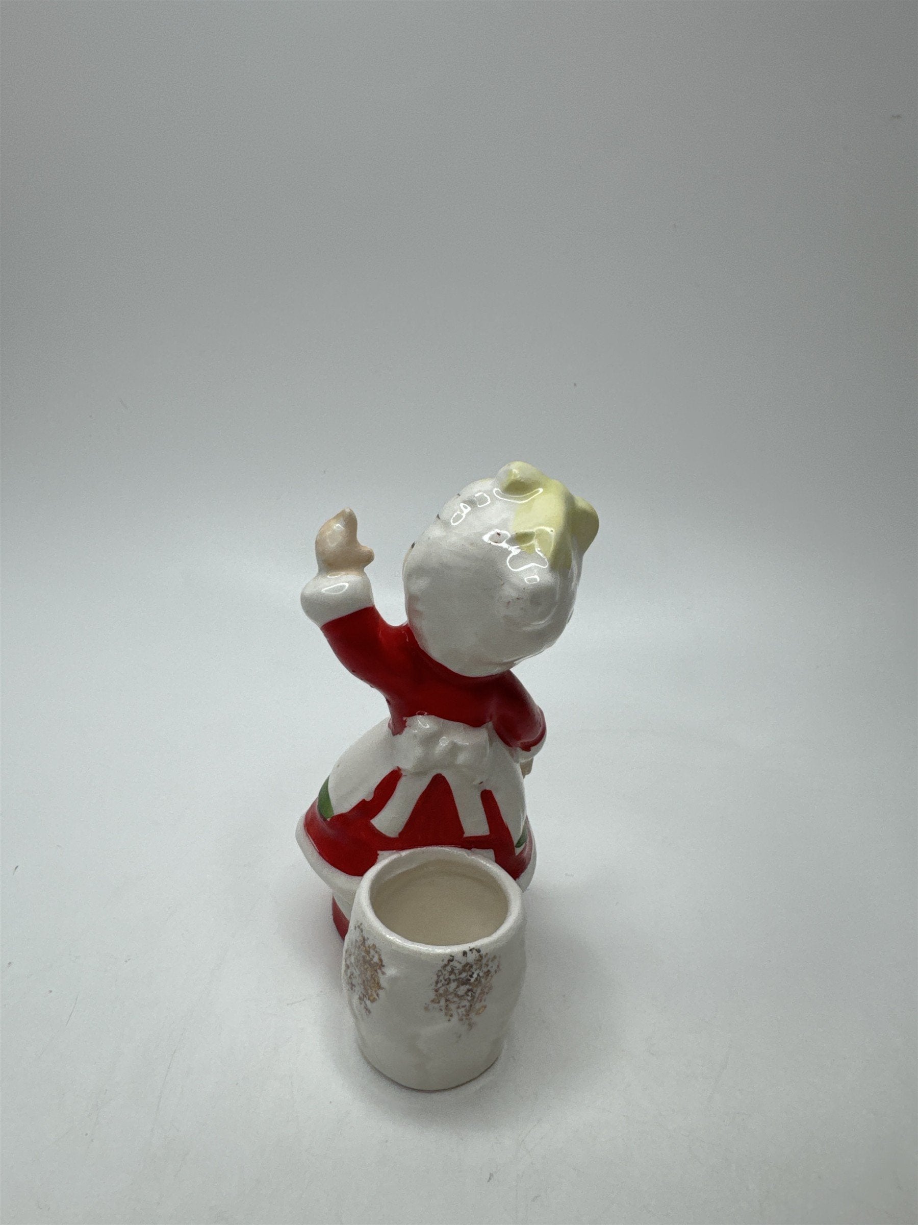 Vintage Relco Japan Mrs. Claus Figurine Candlestick Holder Ceramic Christmas