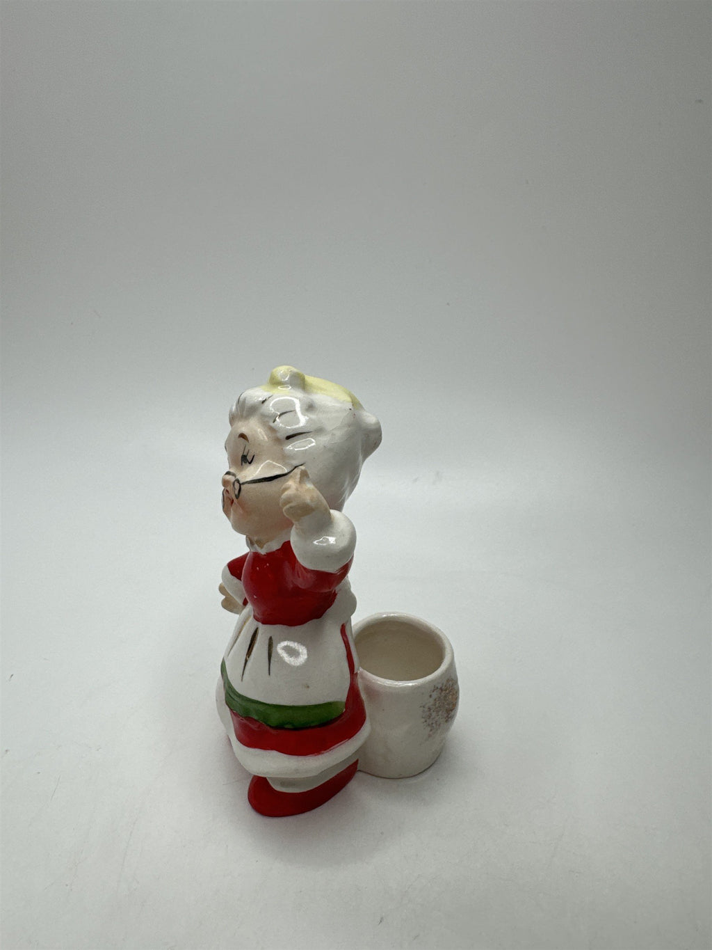 Vintage Relco Japan Mrs. Claus Figurine Candlestick Holder Ceramic Christmas