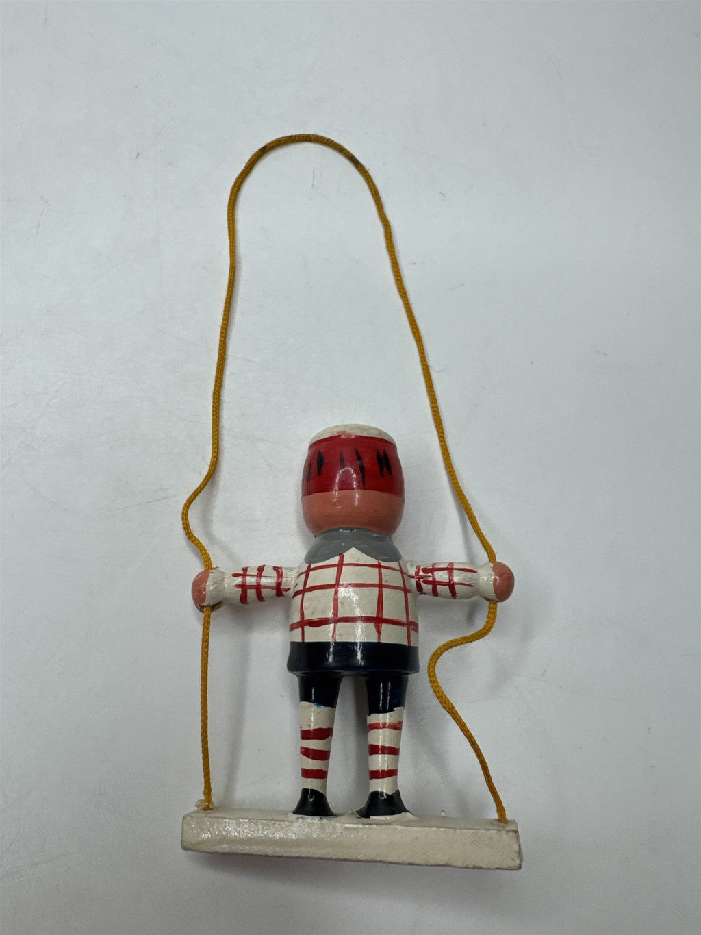 Vintage Raggedy Andy Boy Swinging Dangle Ornament Christmas Holiday Figure