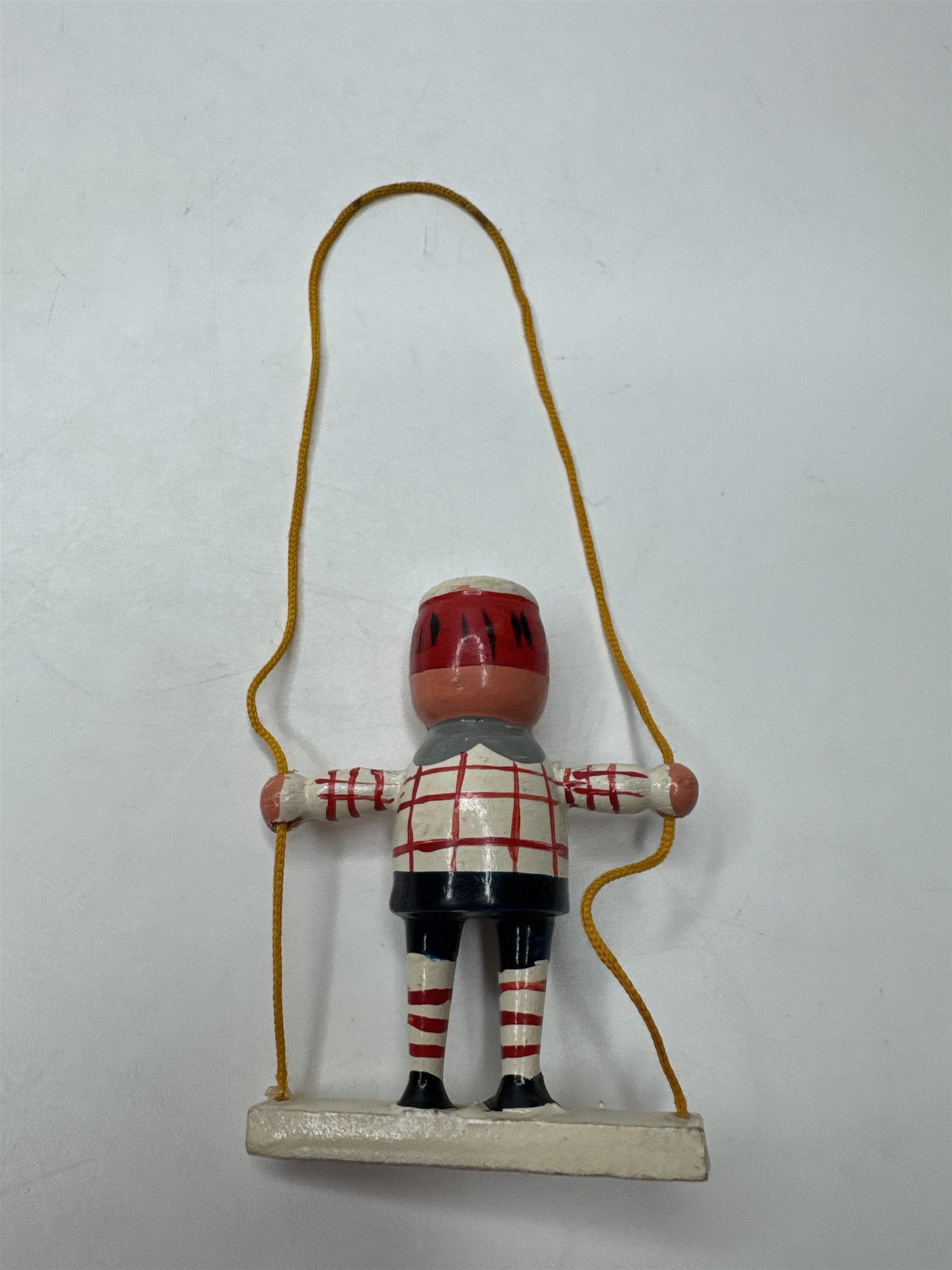 Vintage Raggedy Andy Boy Swinging Dangle Ornament Christmas Holiday Figure