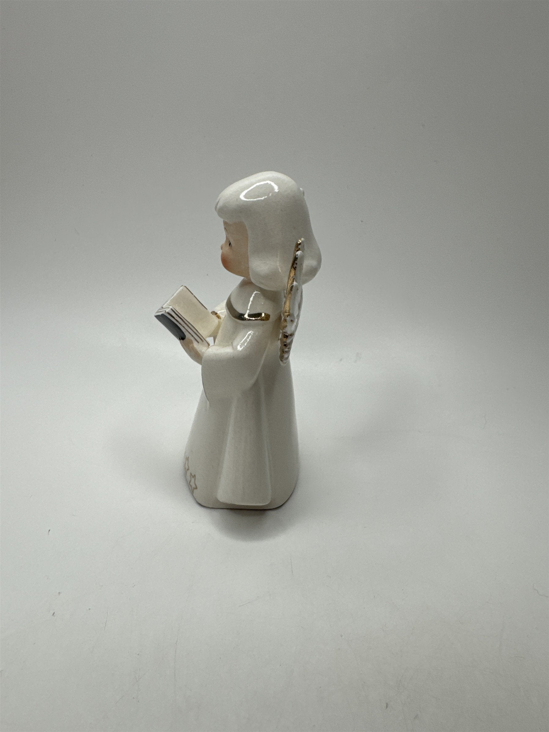 Vintage Relco Angel Figurine Reading Book Japan Ceramic Christmas Decor